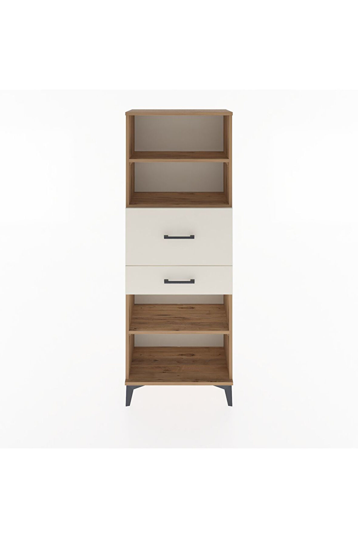 Arges Dolap 3 Raflı 2 Çekmeceli 60x30x163 Çam-Aytaşı