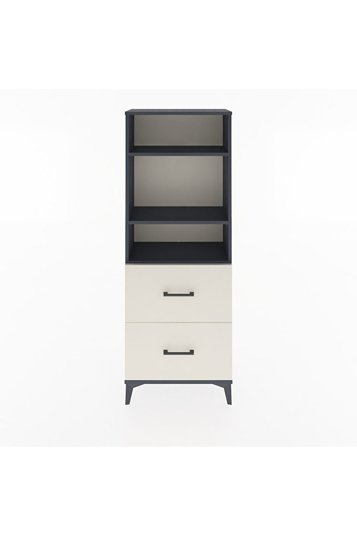 Arges Dolap 3 Raflı 2 Çekmeceli 60x30x163 Antrasit-Aytaşı