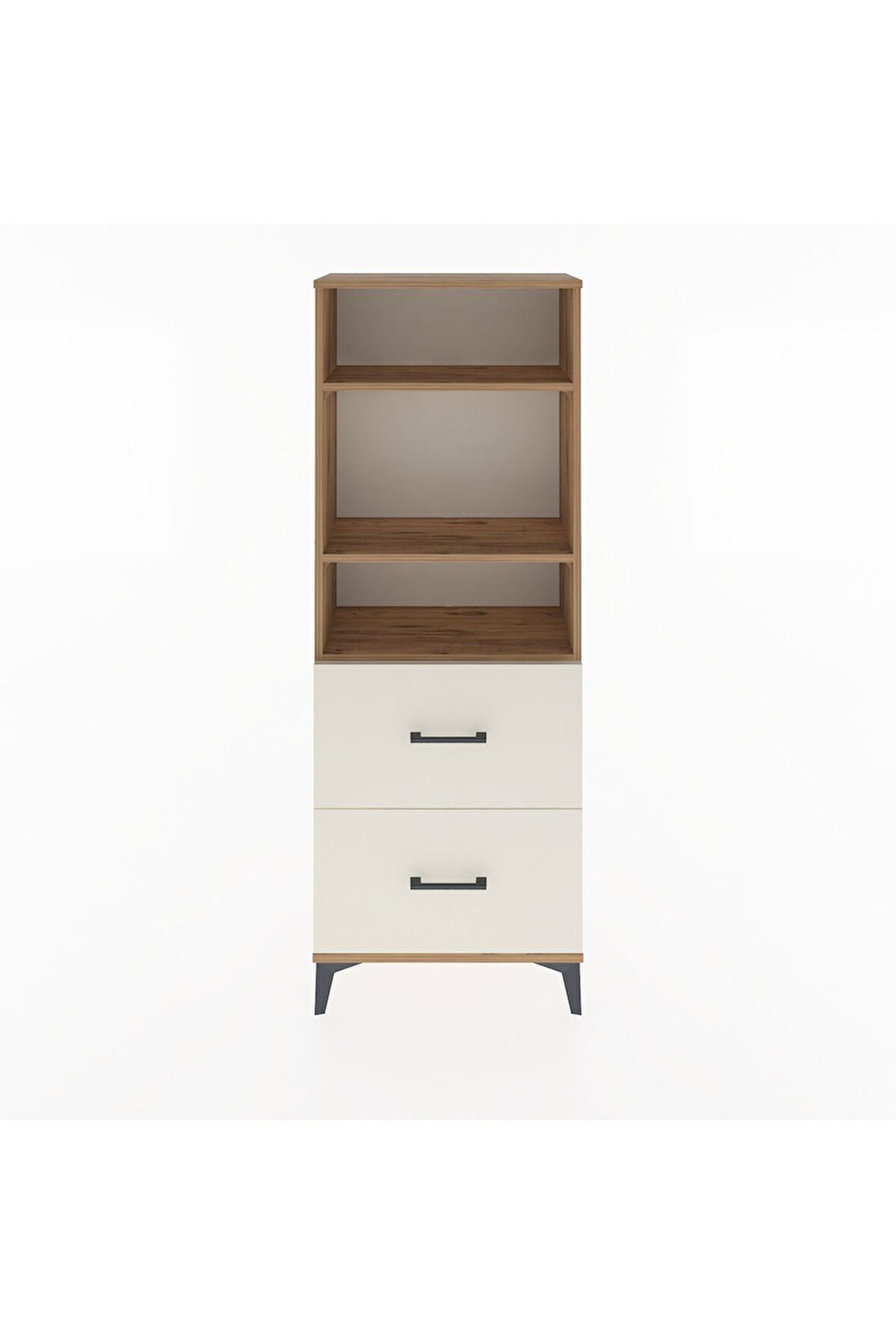 Arges Dolap 3 Raflı 2 Çekmeceli 60x30x163 Çam-Aytaşı