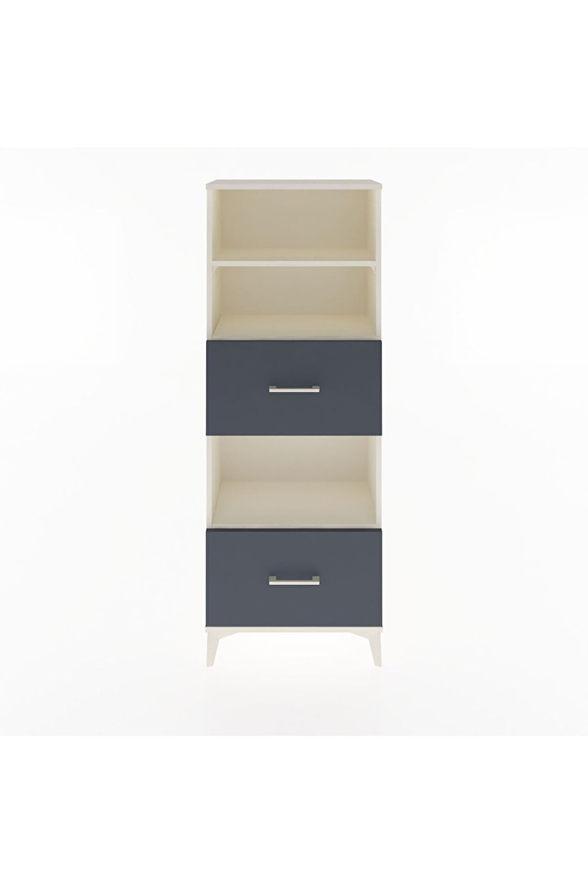 Arges Dolap 3 Raflı 2 Çekmeceli 60x30x163 Aytaşı-Antrasit