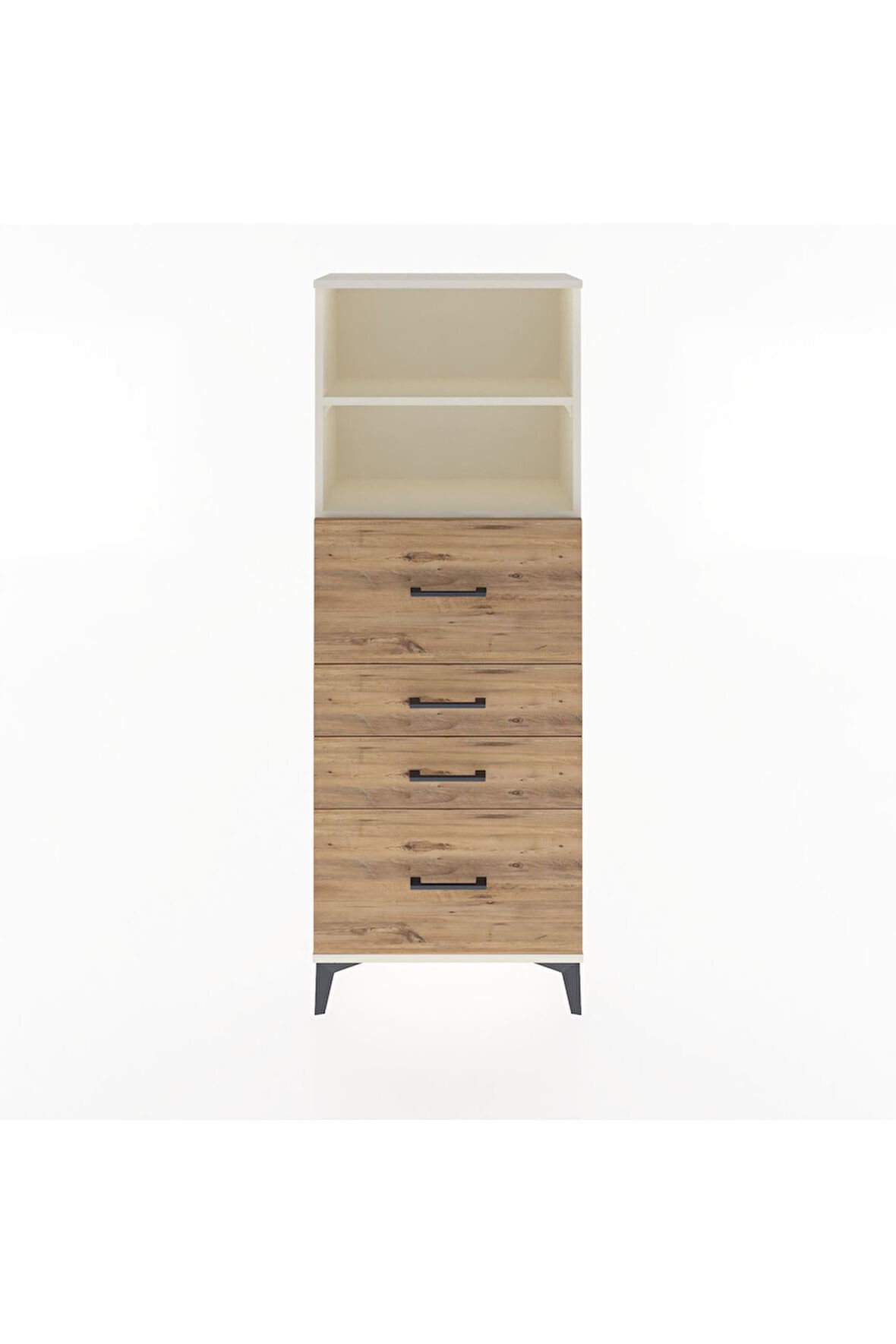 Arges Dolap 2 Raflı 4 Çekmeceli 60x30x163 Aytaşı-Çam