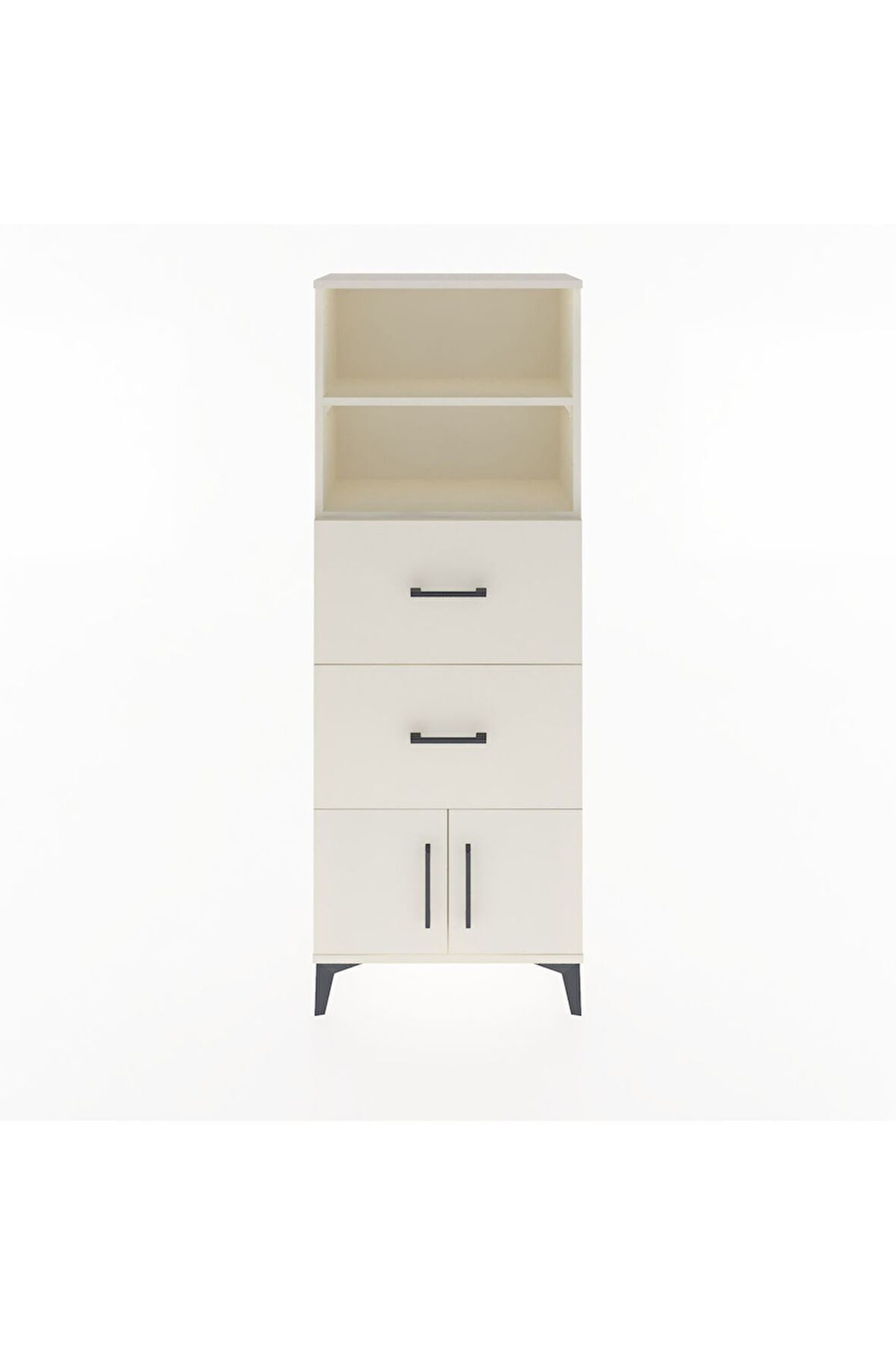 Arges Dolap 2 Raflı 2 Çekmeceli 2 Kapaklı 60x30x163 Aytaşı-Aytaşı