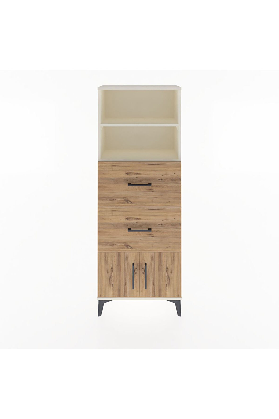 Arges Dolap 2 Raflı 2 Çekmeceli 2 Kapaklı 60x30x163 Aytaşı-Çam