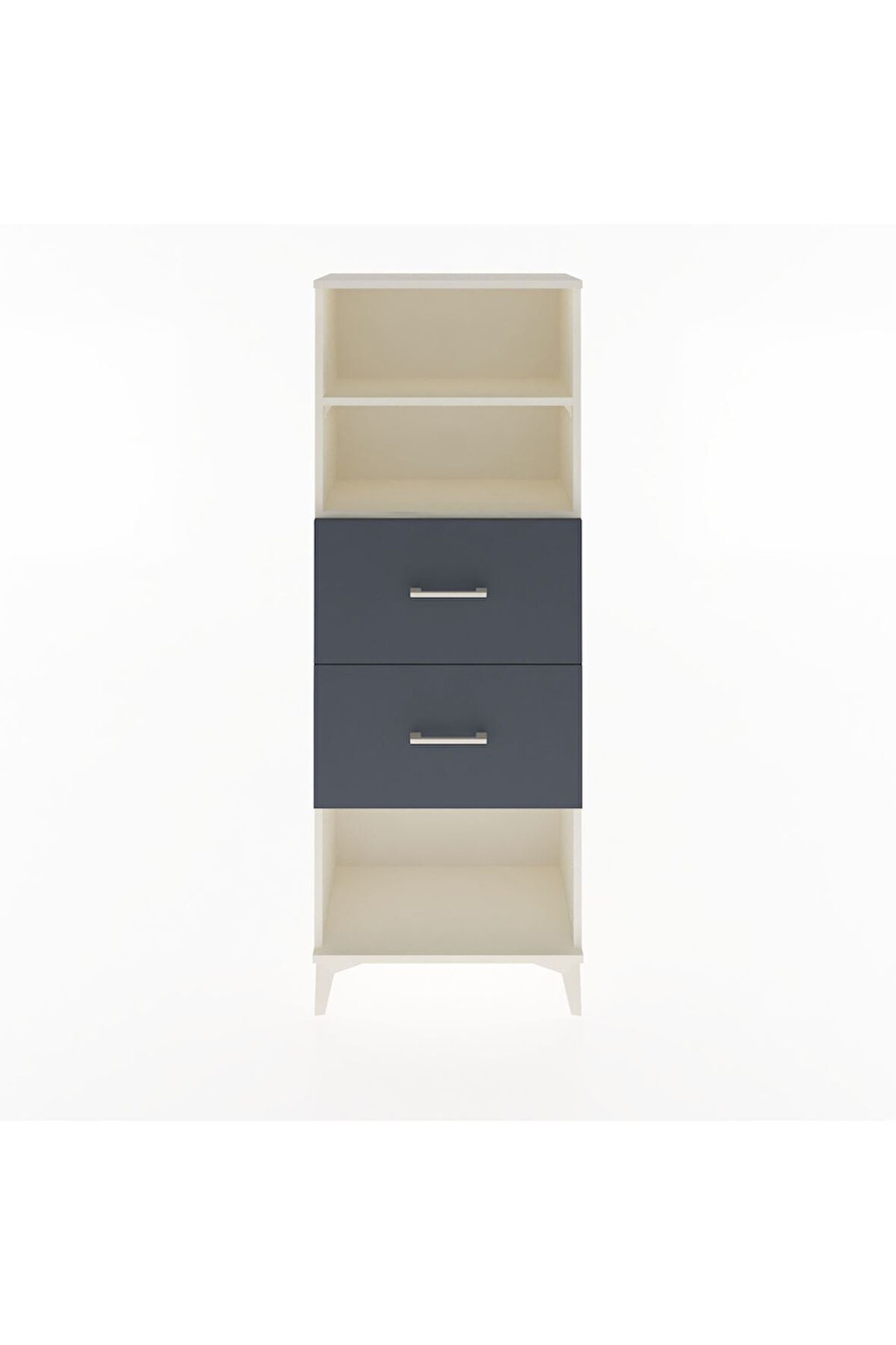 Arges Dolap 2 Raflı 2 Çekmeceli 60x30x163 Aytaşı-Antrasit