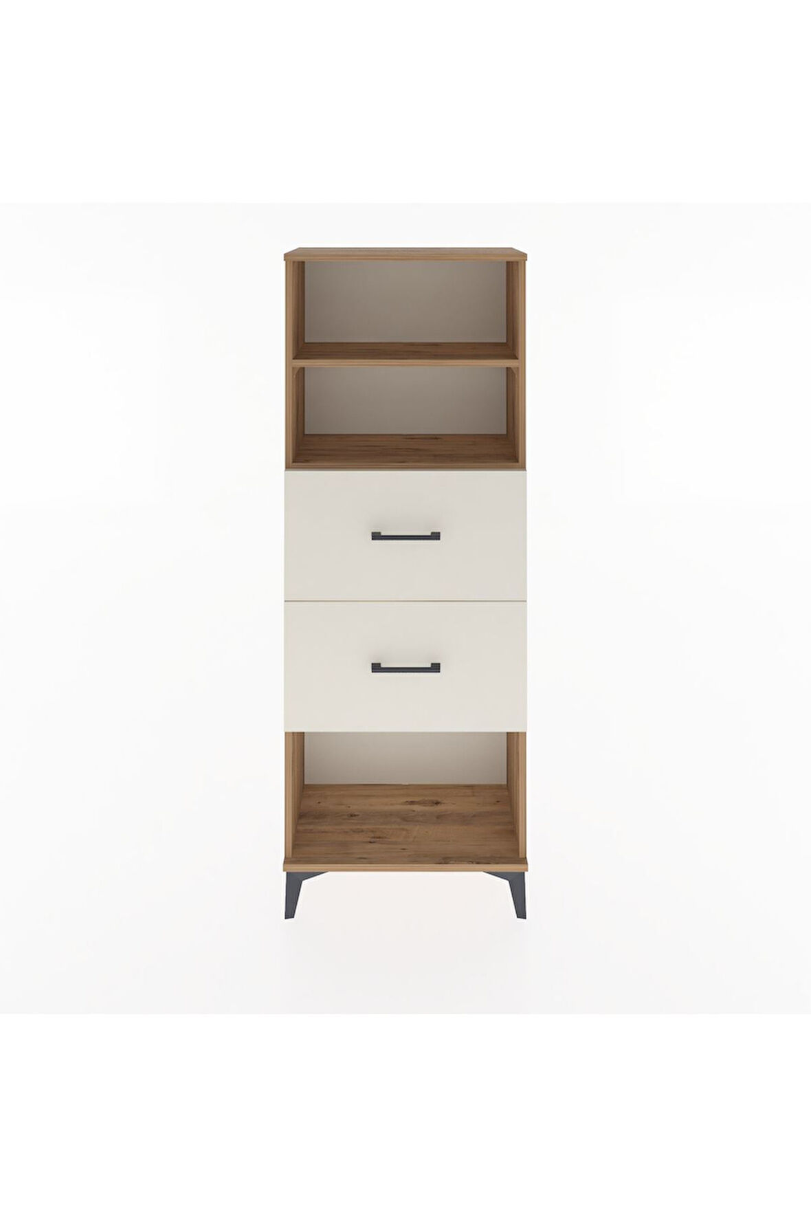 Arges Dolap 2 Raflı 2 Çekmeceli 60x30x163 Çam-Aytaşı