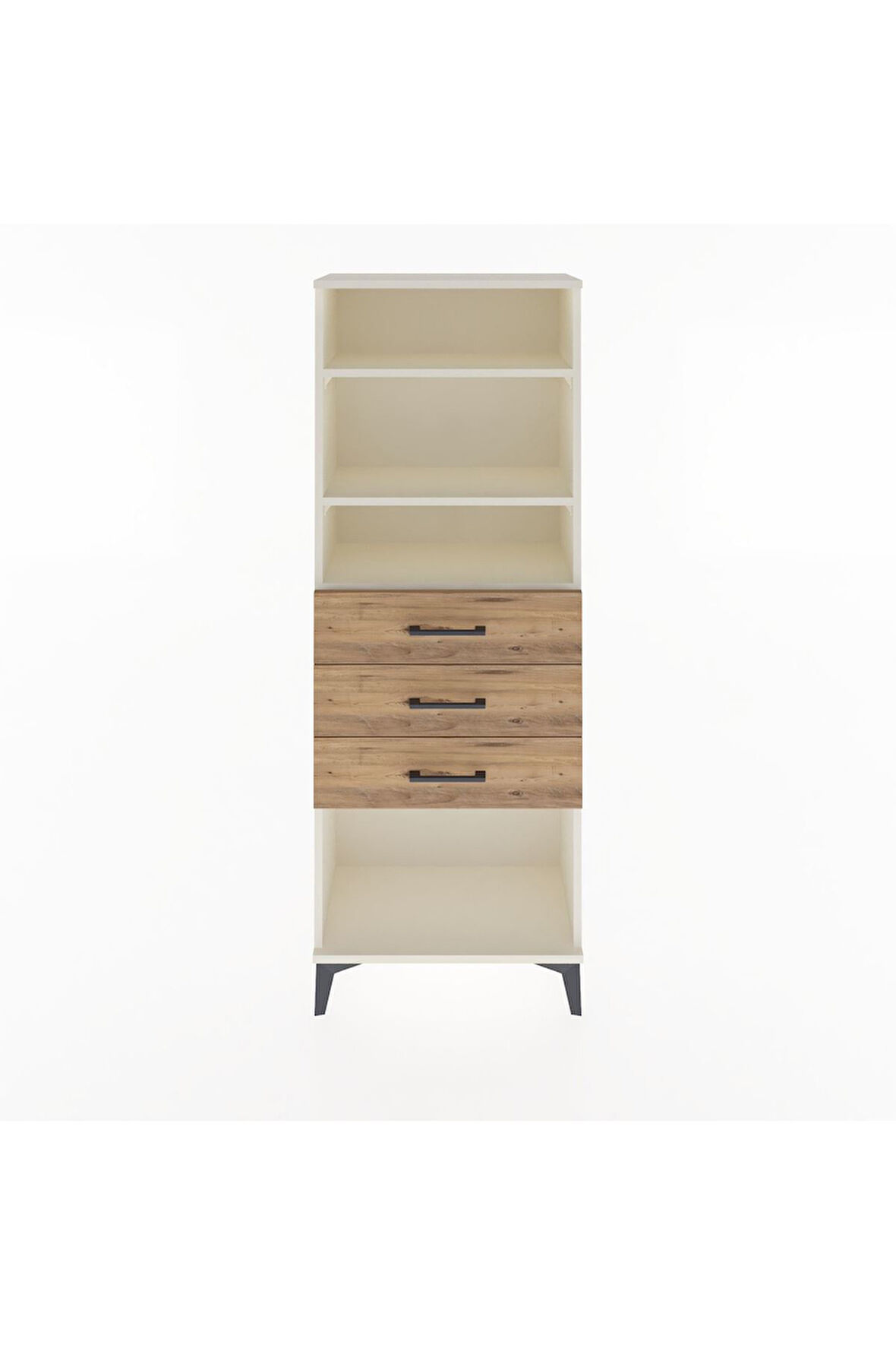 Arges Dolap 3 Raflı 3 Çekmeceli 60x30x163 Aytaşı-Çam