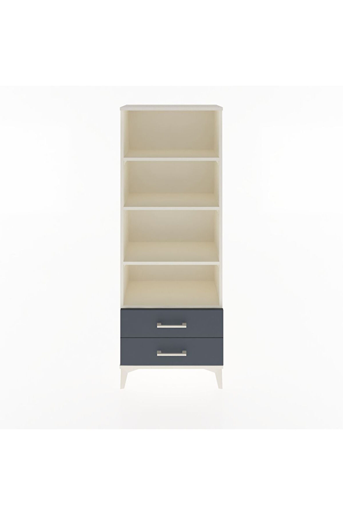 Arges Dolap 4 Raflı 2 Çekmeceli 60x30x163 Aytaşı-Antrasit