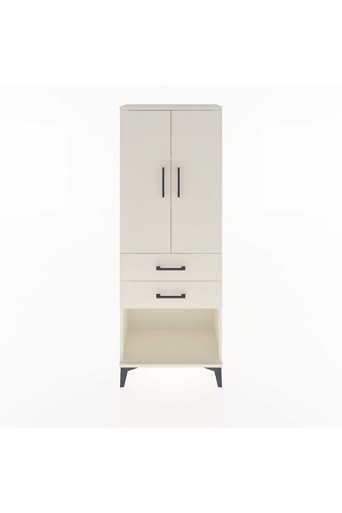 Arges Dolap 3 Raflı 2 Çekmeceli 2 Kapaklı 60x30x163 Aytaşı-Aytaşı