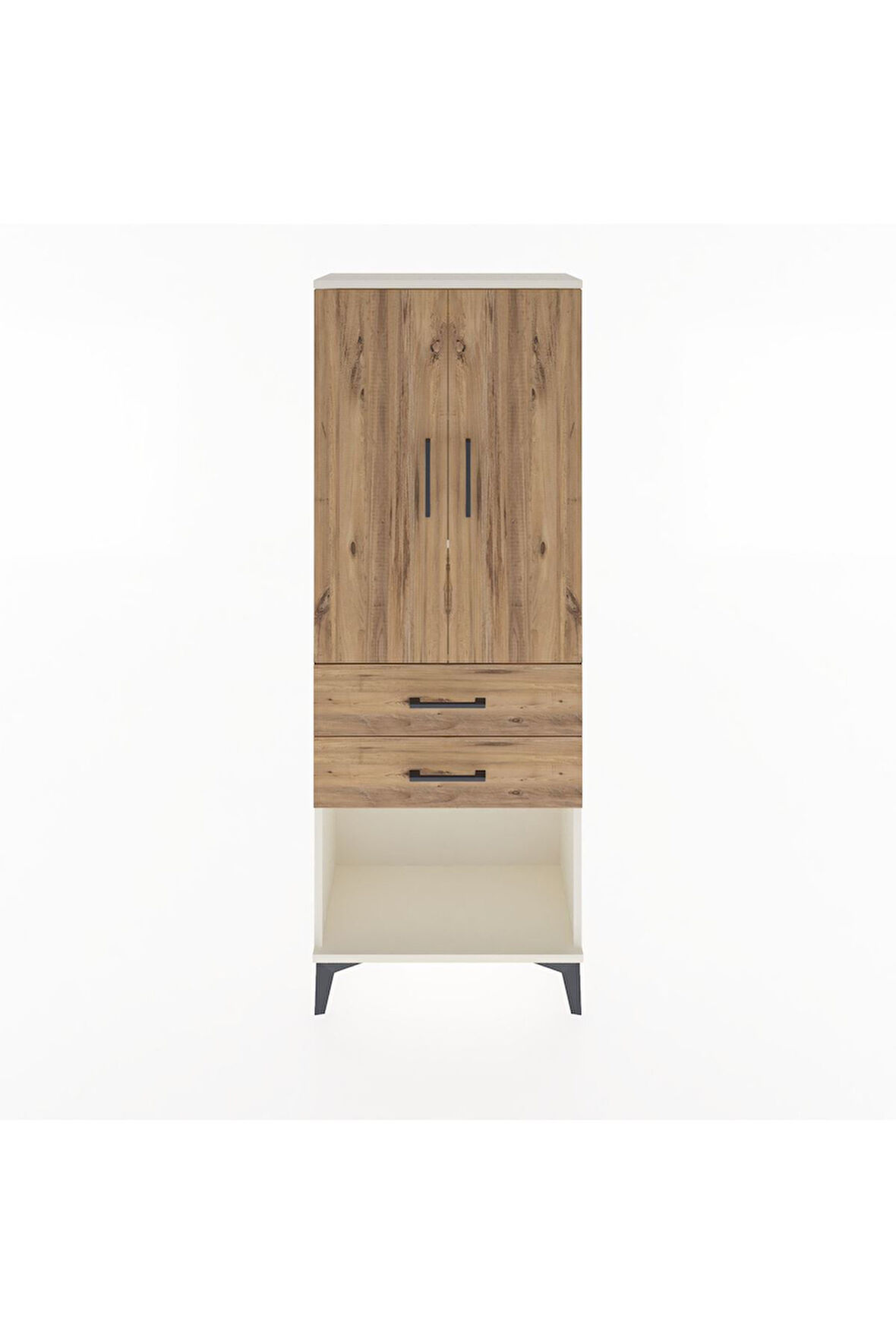 Arges Dolap 3 Raflı 2 Çekmeceli 2 Kapaklı 60x30x163 Aytaşı-Çam
