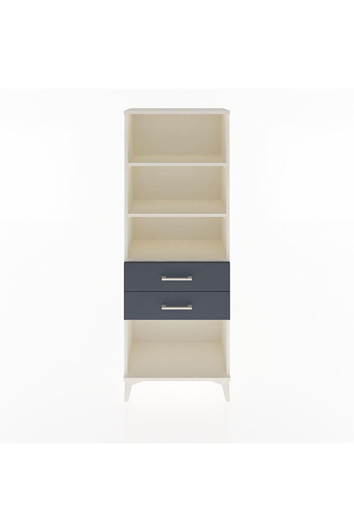 Arges Dolap 3 Raflı 2 Çekmeceli 60x30x163 Aytaşı-Antrasit