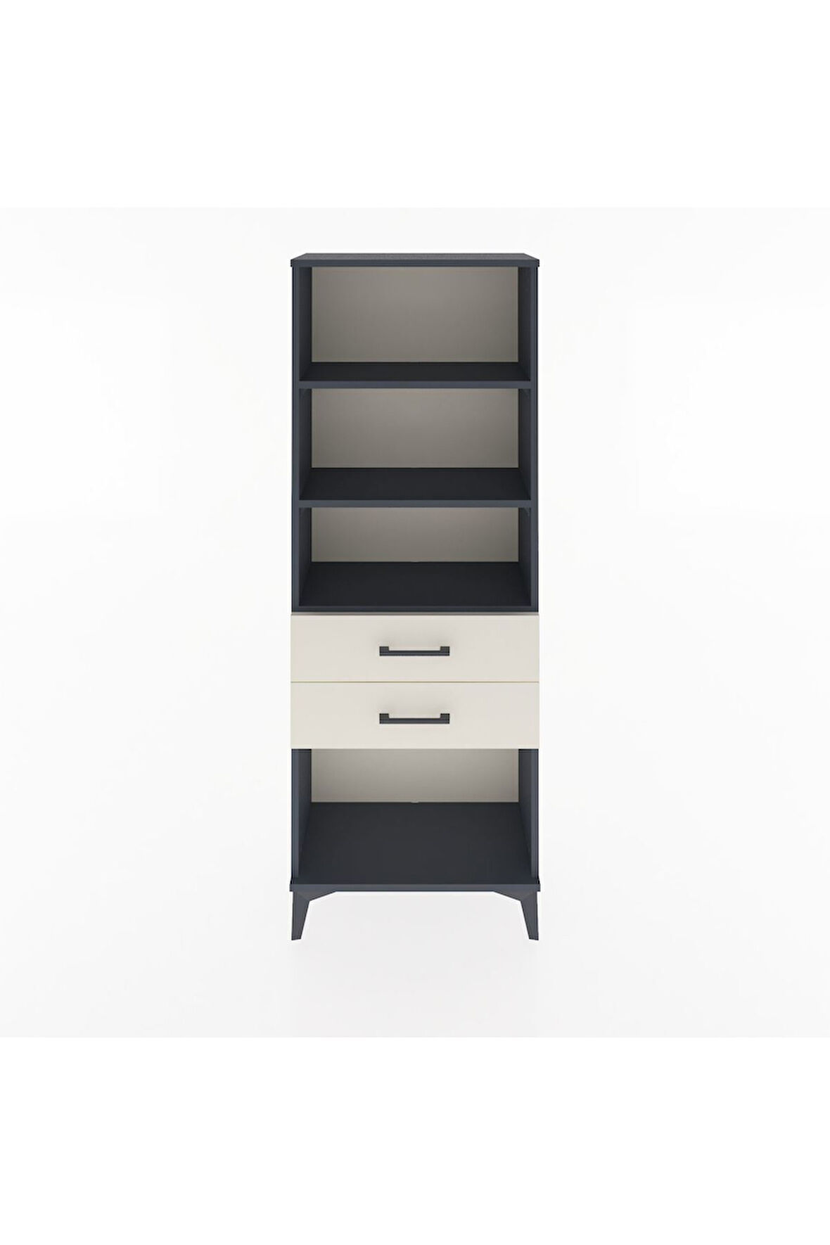 Arges Dolap 3 Raflı 2 Çekmeceli 60x30x163 Antrasit-Aytaşı