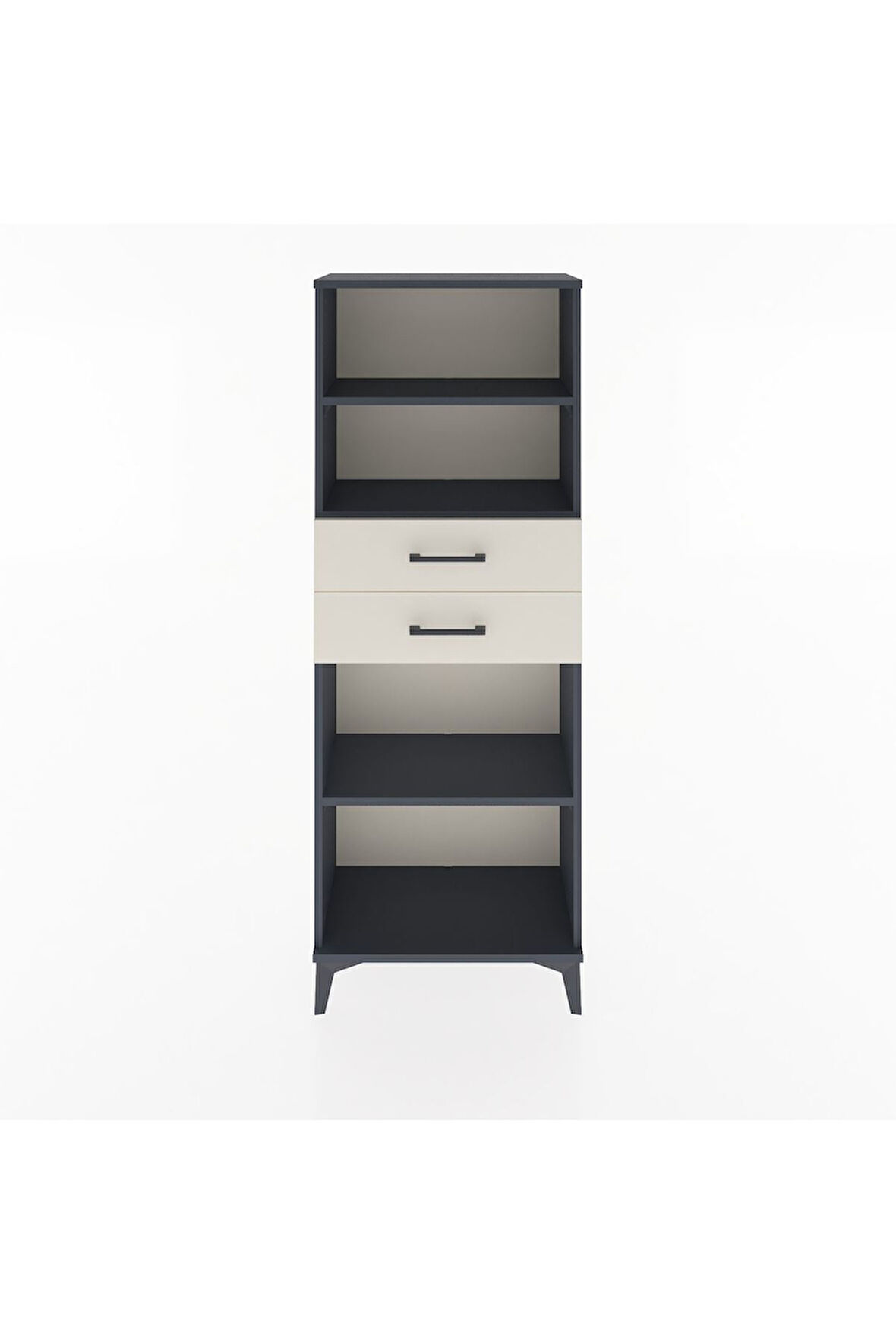 Arges Dolap 3 Raflı 2 Çekmeceli 60x30x163 Antrasit-Aytaşı