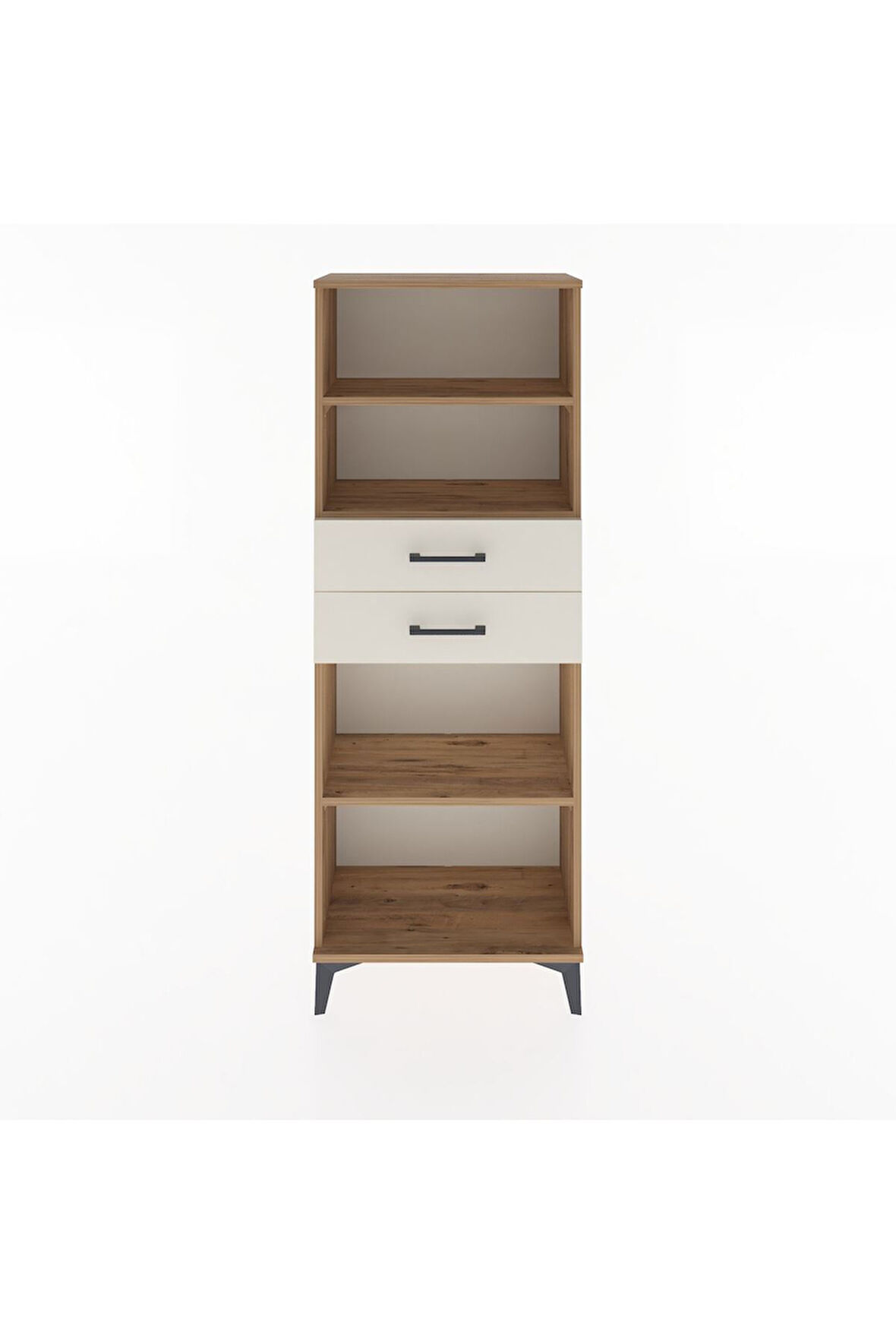 Arges Dolap 3 Raflı 2 Çekmeceli 60x30x163 Çam-Aytaşı