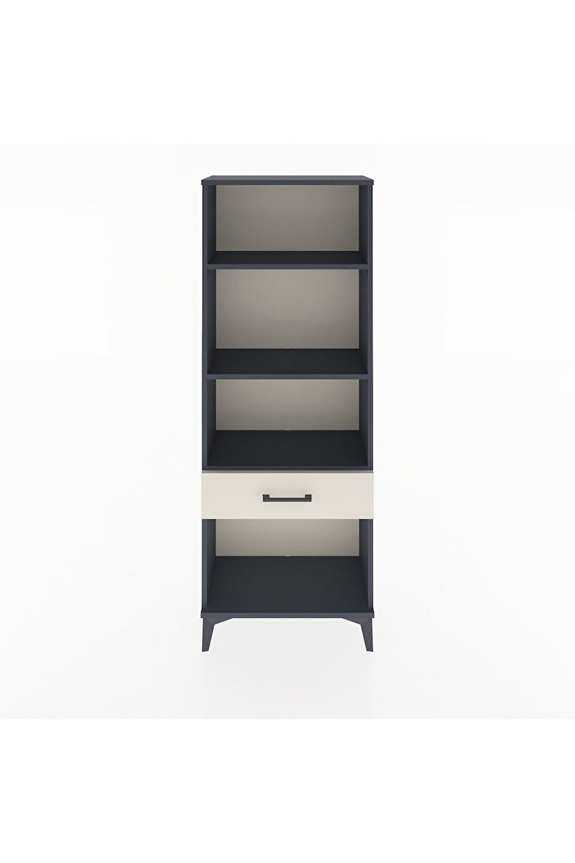 Arges Dolap 3 Raflı Tek Çekmeceli 60x30x163 Antrasit-Aytaşı