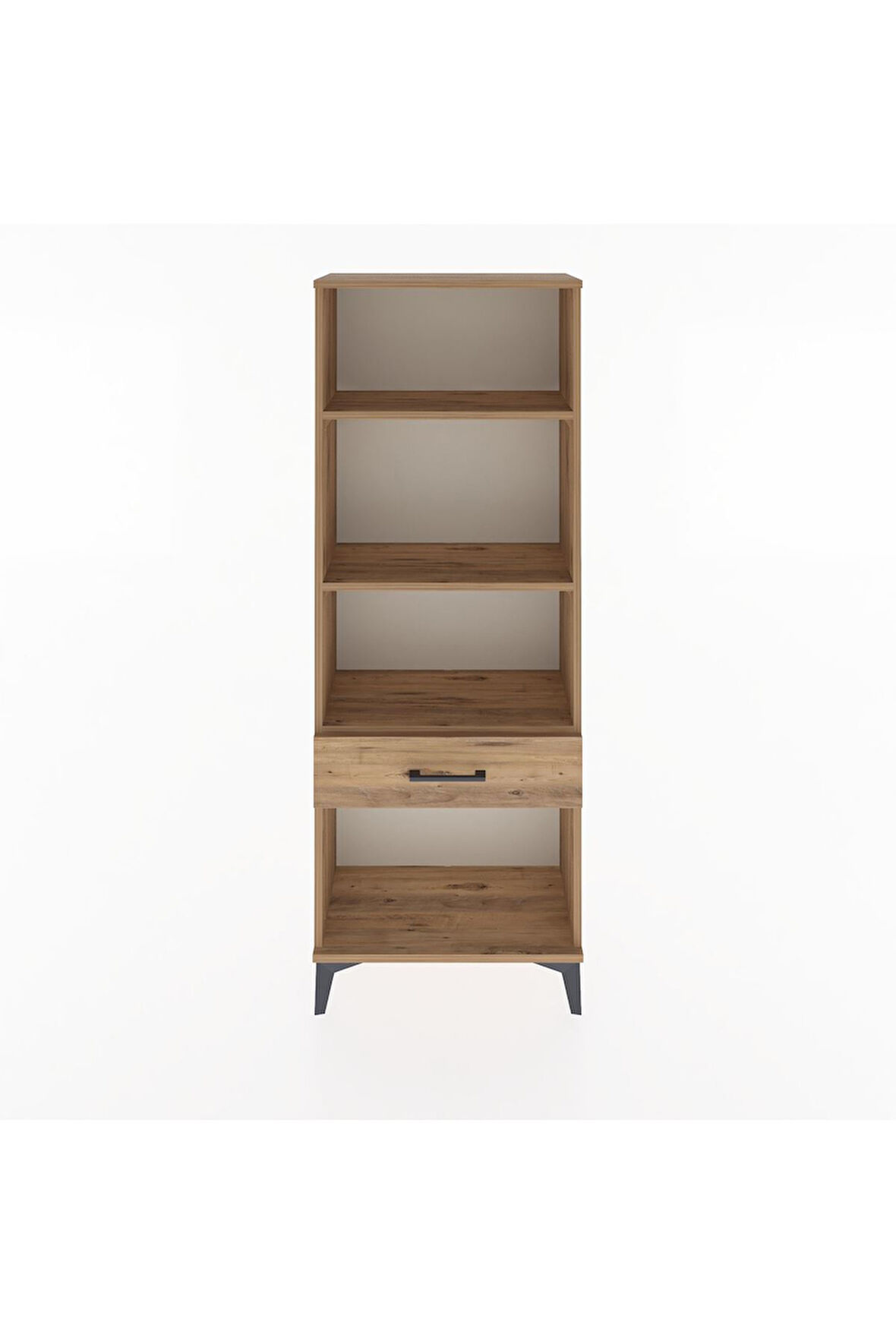 Arges Dolap 3 Raflı Tek Çekmeceli 60x30x163 Çam-Çam