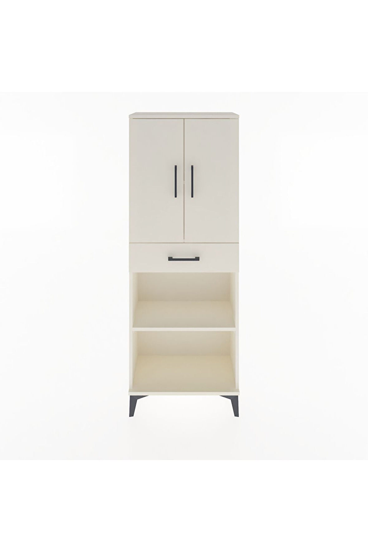Arges Dolap 3 Raflı Tek Çekmeceli 2 Kapaklı 60x30x163 Aytaşı-Aytaşı