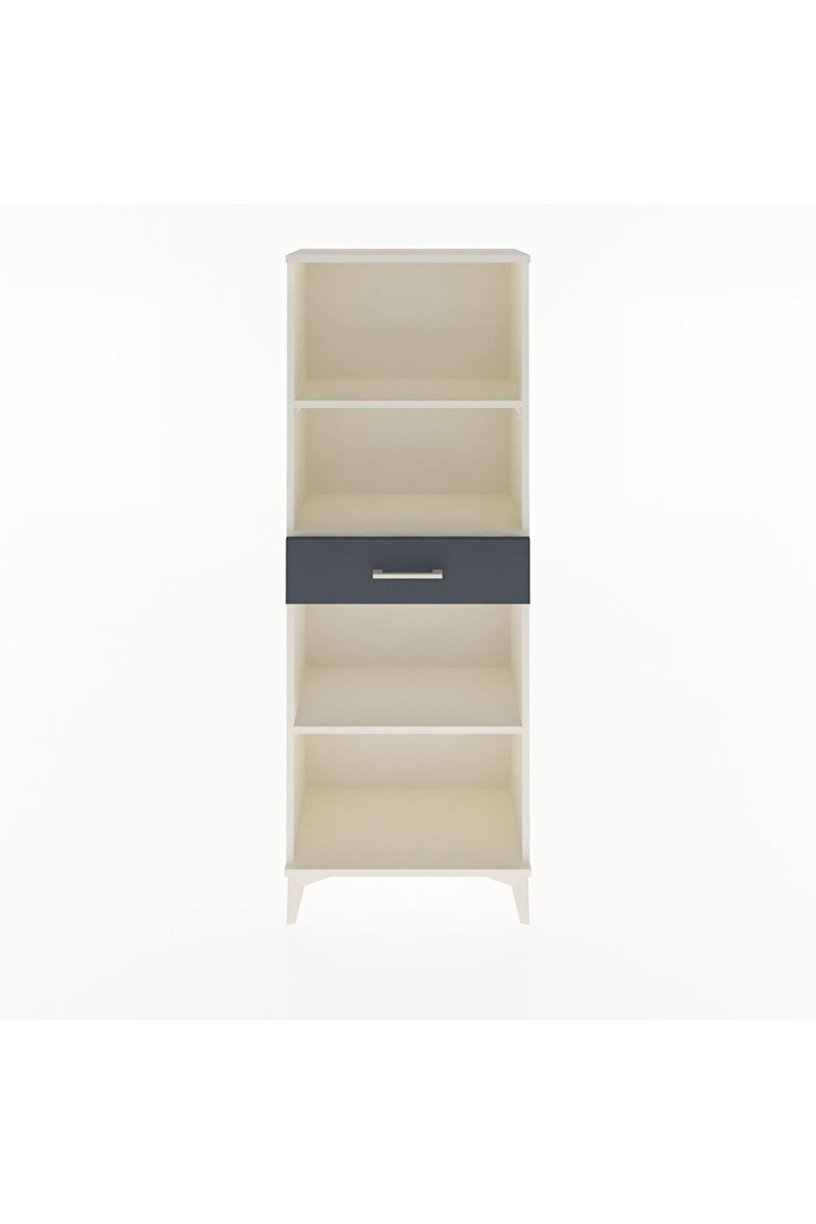 Arges Dolap 3 Raflı Tek Çekmeceli 60x30x163 Aytaşı-Antrasit