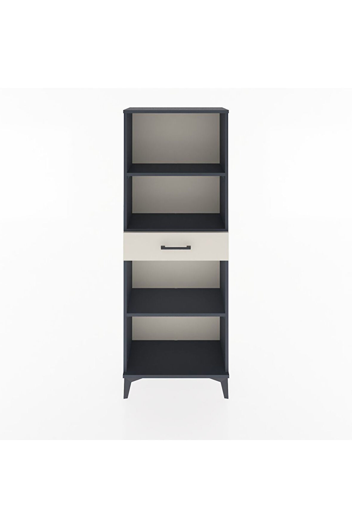 Arges Dolap 3 Raflı Tek Çekmeceli 60x30x163 Antrasit-Aytaşı