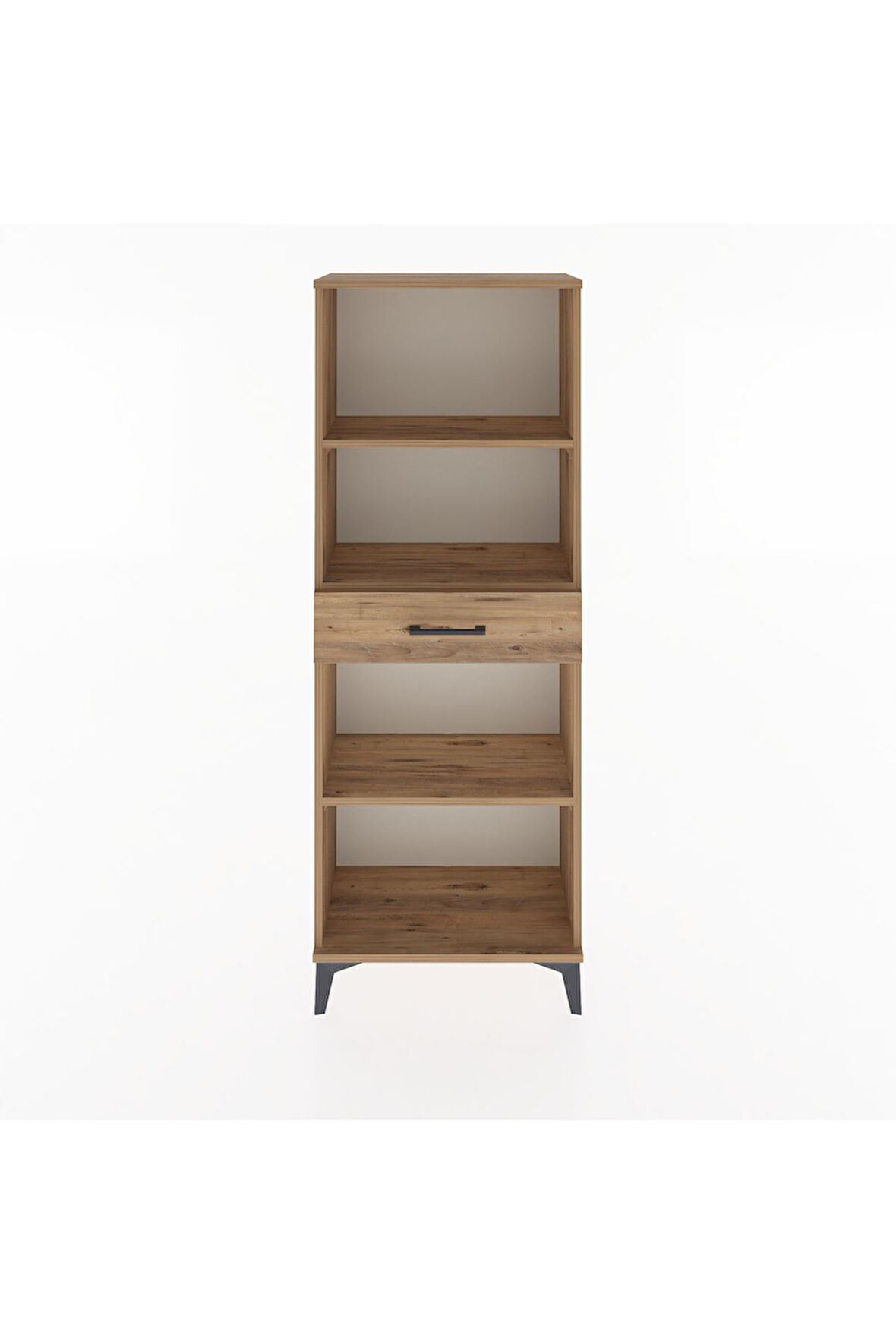 Arges Dolap 3 Raflı Tek Çekmeceli 60x30x163 Çam-Çam