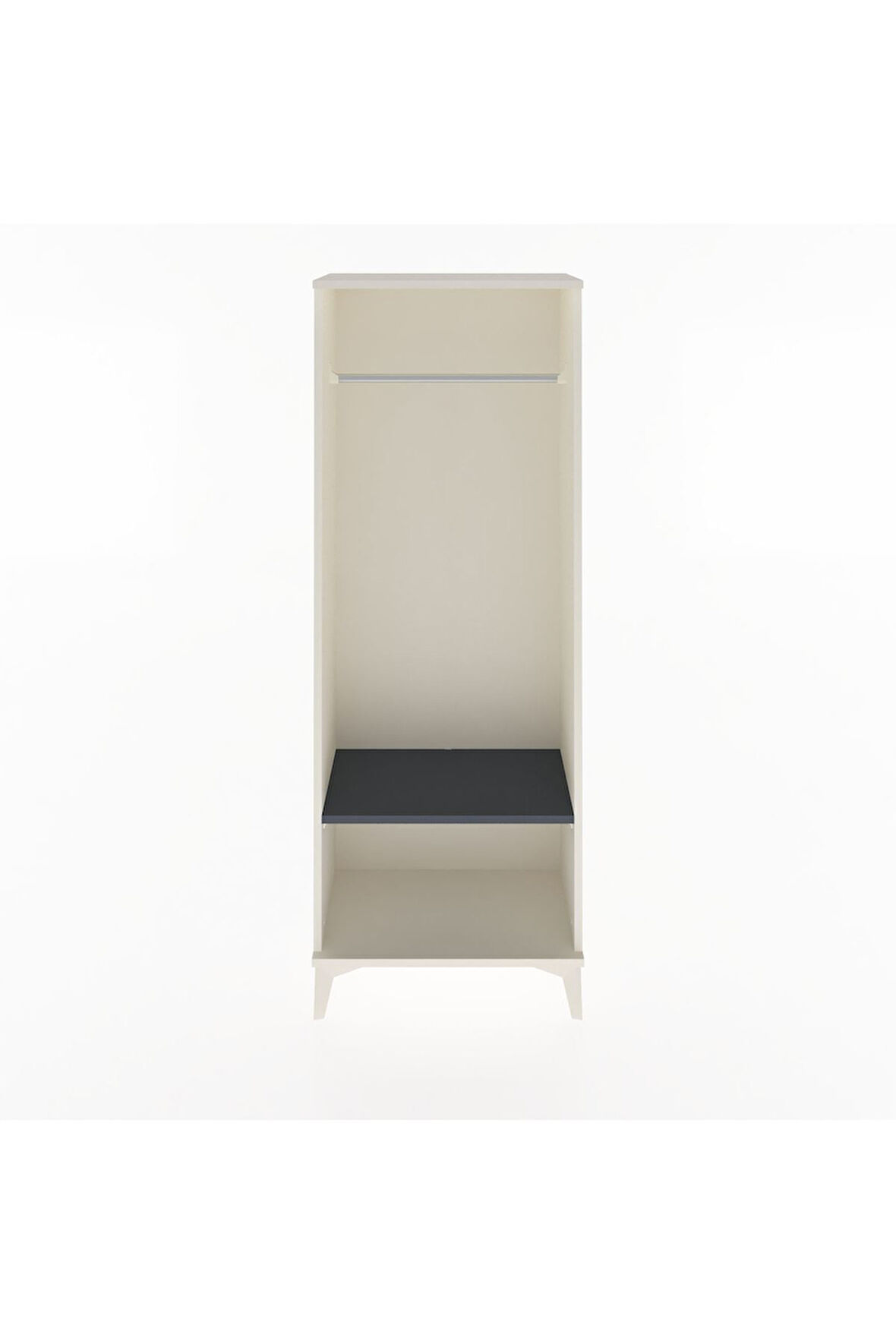 Arges Dolap Tek Raflı Kapaklı Tek Askılı 60x30x163 Aytaşı-Antrasit