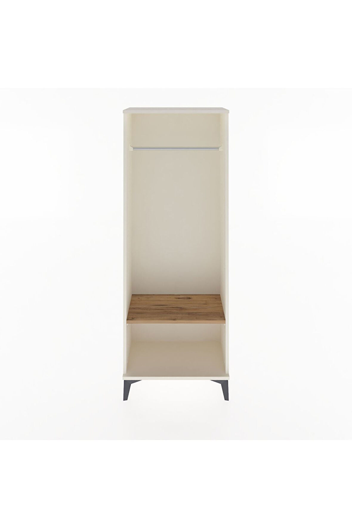 Arges Dolap Tek Raflı Kapaklı Tek Askılı 60x30x163 Aytaşı-Çam
