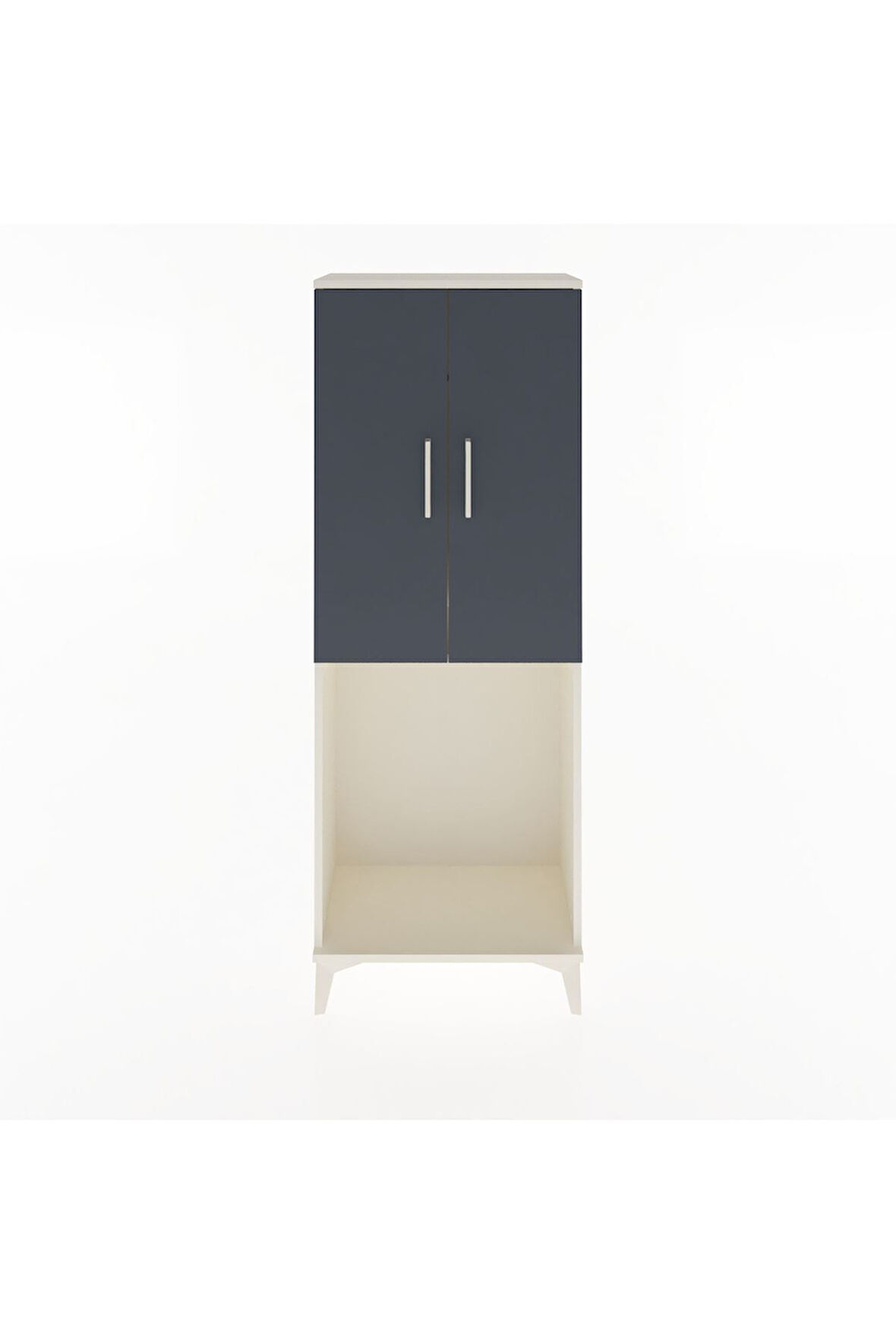 Arges Dolap Tek Raflı 2 Kapaklı Tek Askılı 60x30x163 Aytaşı-Antrasit