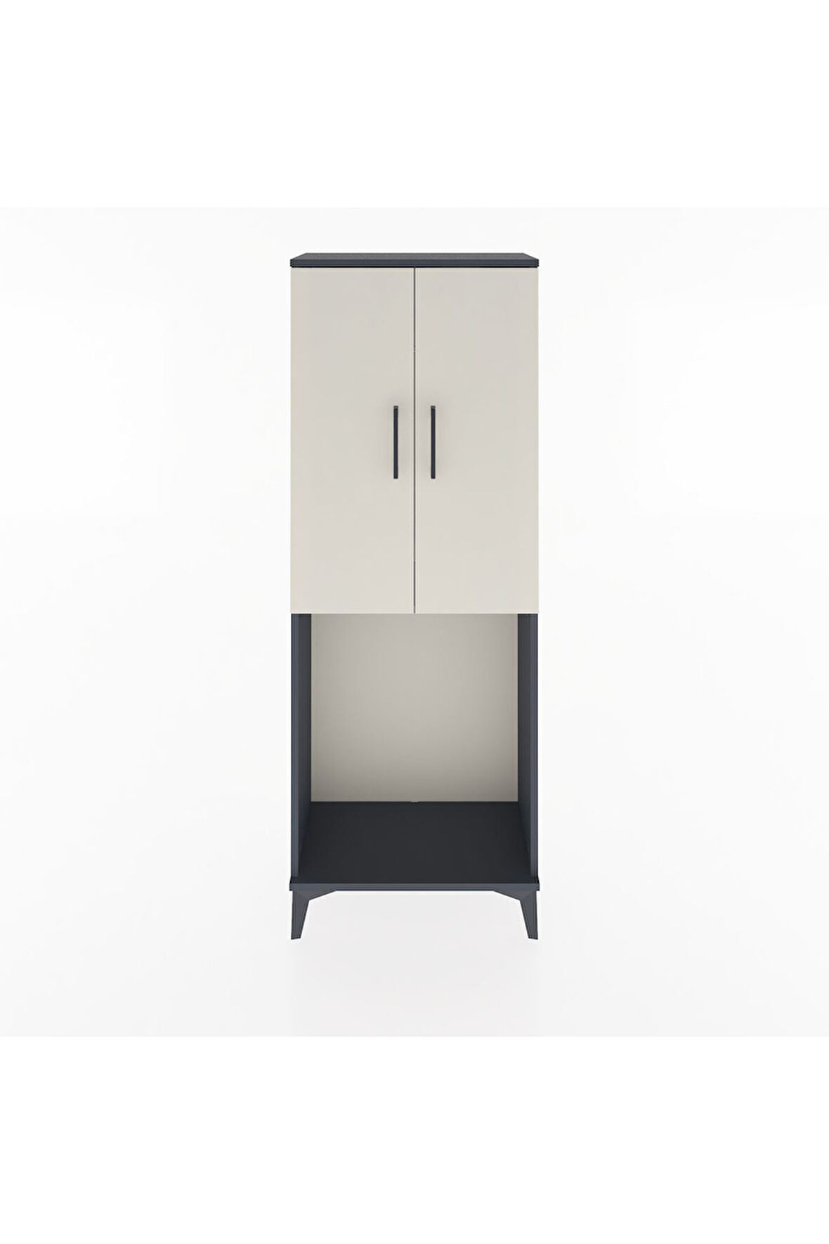 Arges Dolap Tek Raflı 2 Kapaklı Tek Askılı 60x30x163 Antrasit-Aytaşı