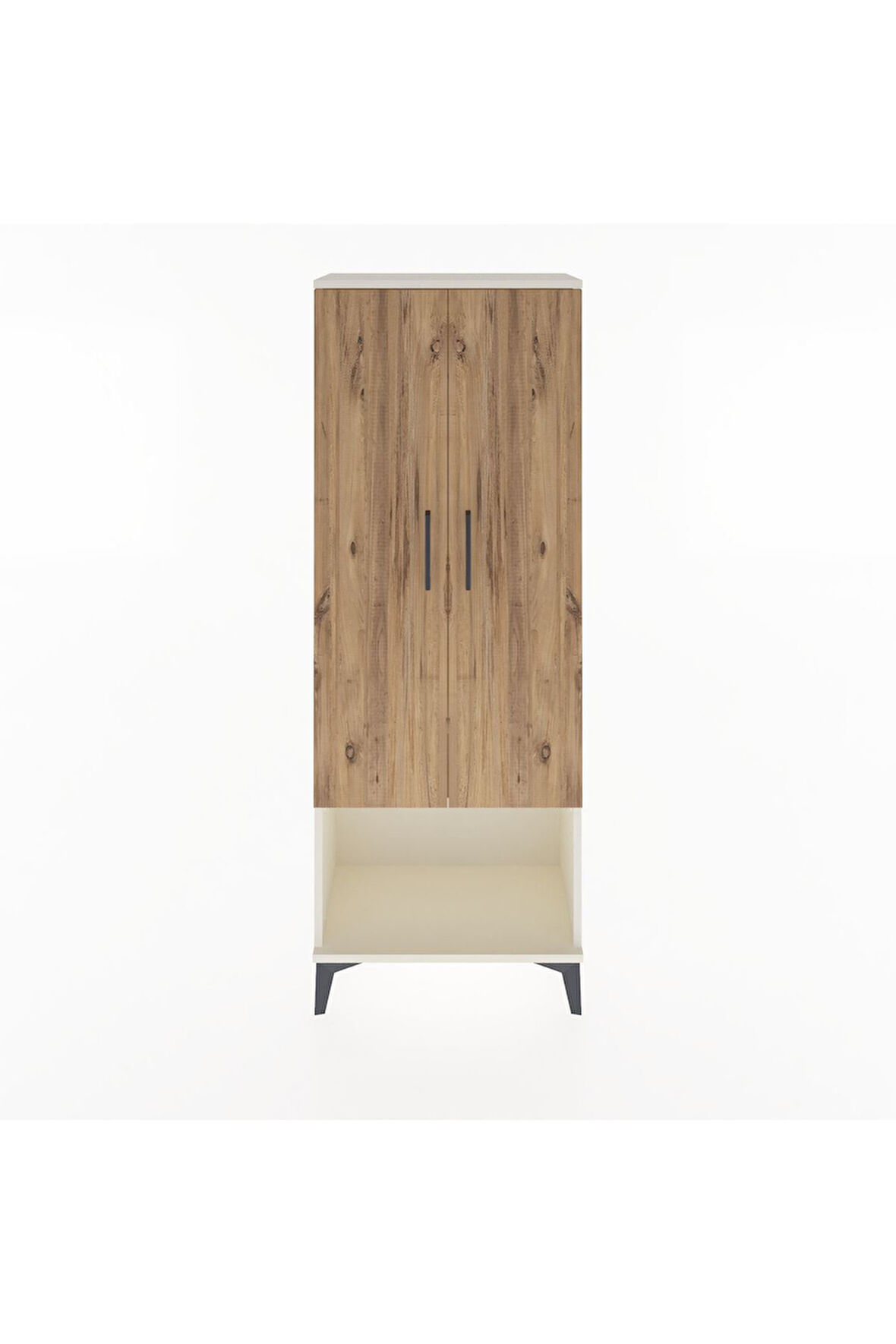 Arges Dolap Tek Raflı 2 Kapaklı Tek Askılı 60x30x163 Aytaşı-Çam