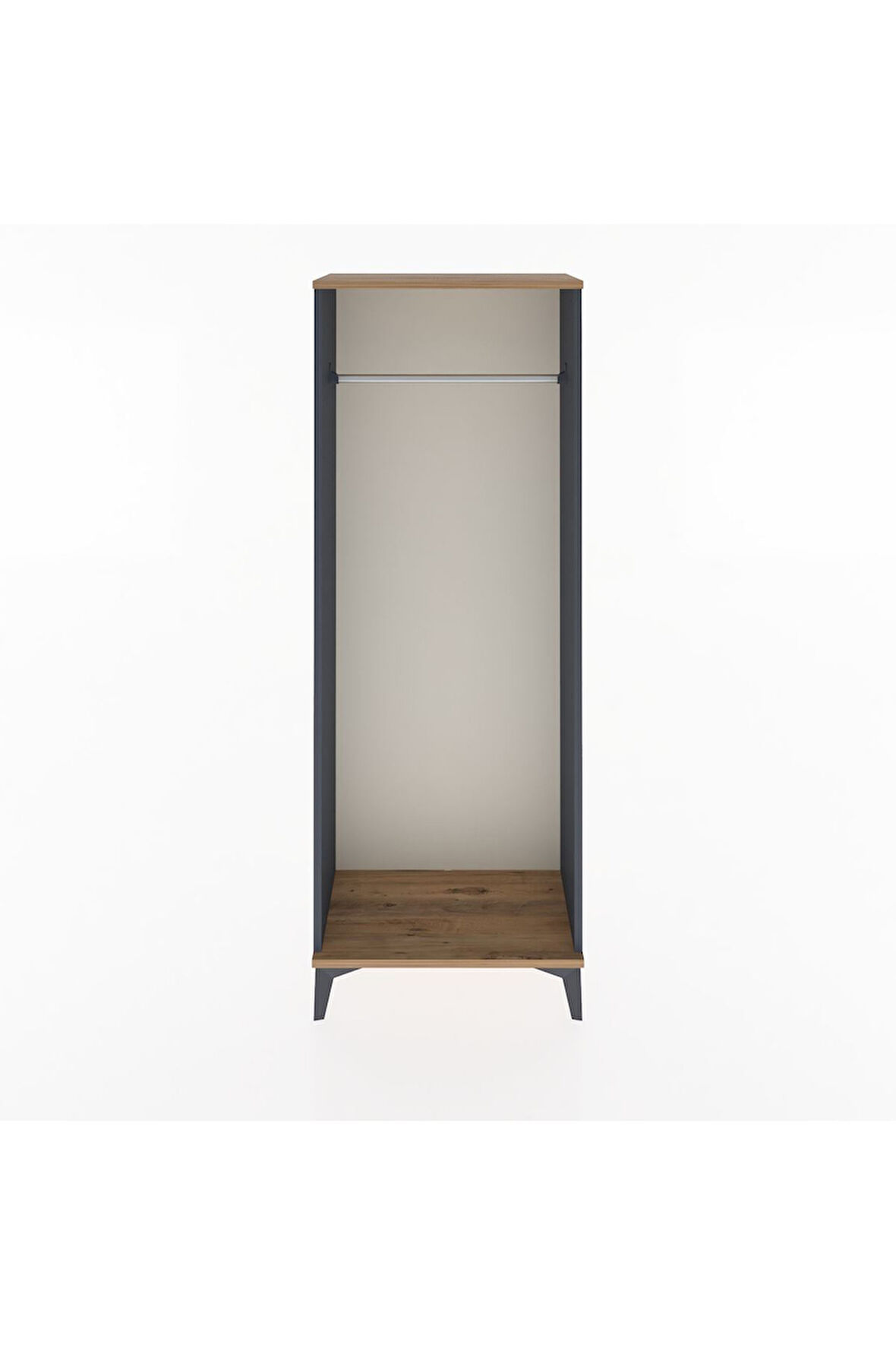 Arges Dolap Kapaklı Tek Askılı 60x30x163 Antrasit-Çam