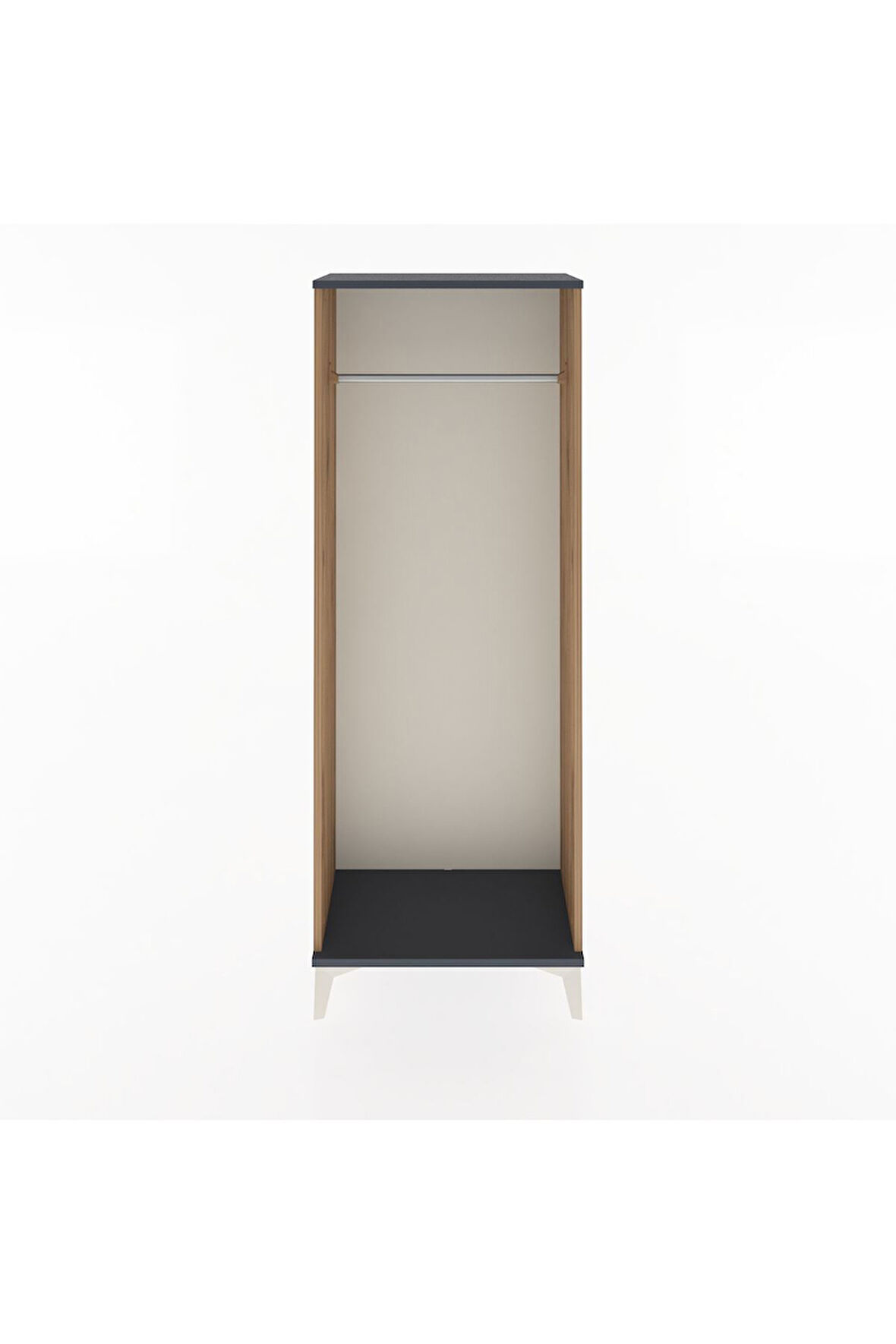 Arges Dolap Kapaklı Tek Askılı 60x30x163 Çam-Antrasit