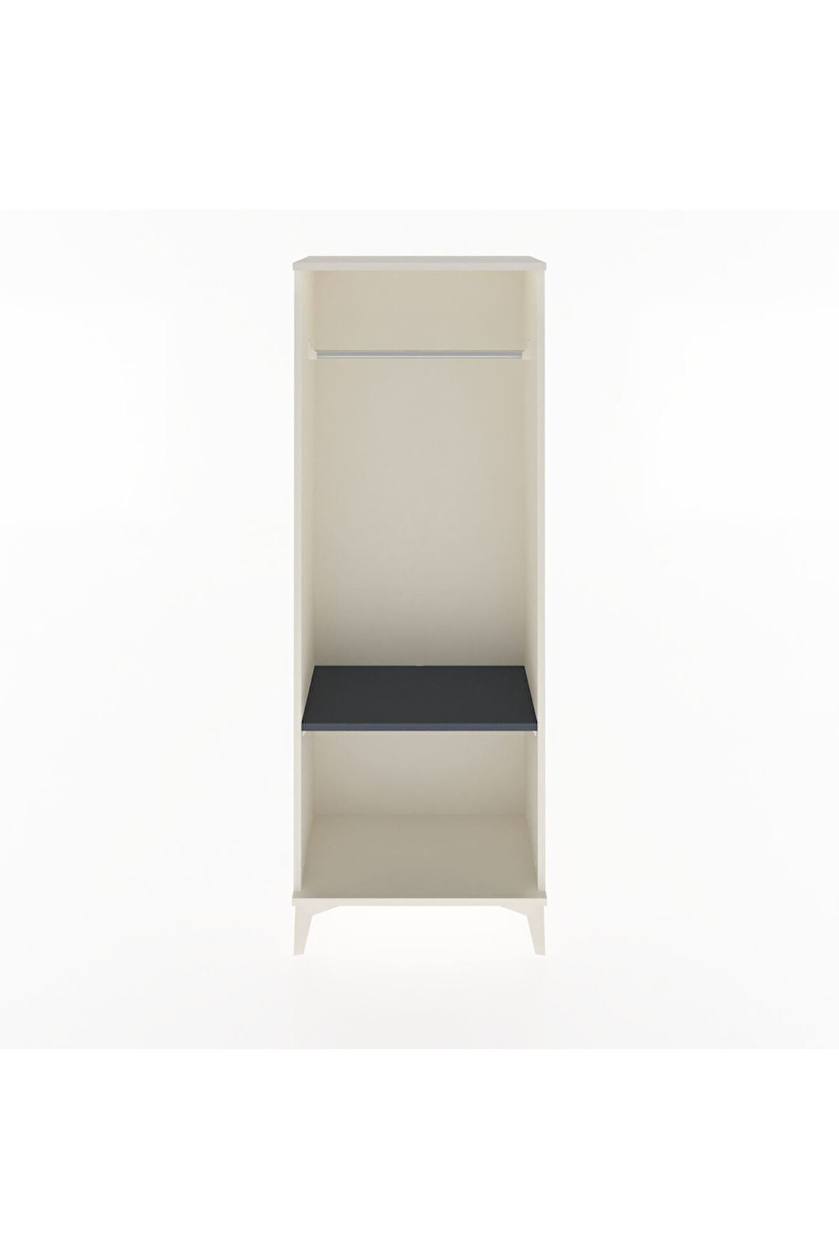 Arges Dolap Tek Raflı Kapaklı Tek Askılı 60x30x163 Aytaşı-Antrasit