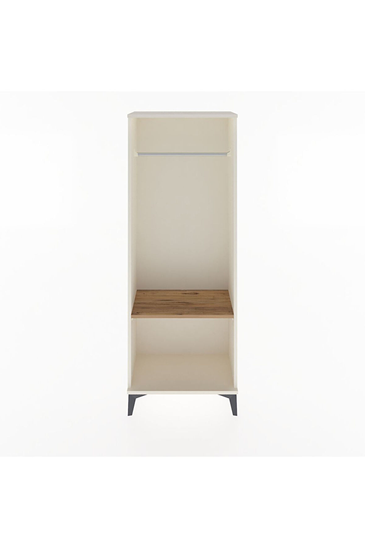 Arges Dolap Tek Raflı Kapaklı Tek Askılı 60x30x163 Aytaşı-Çam