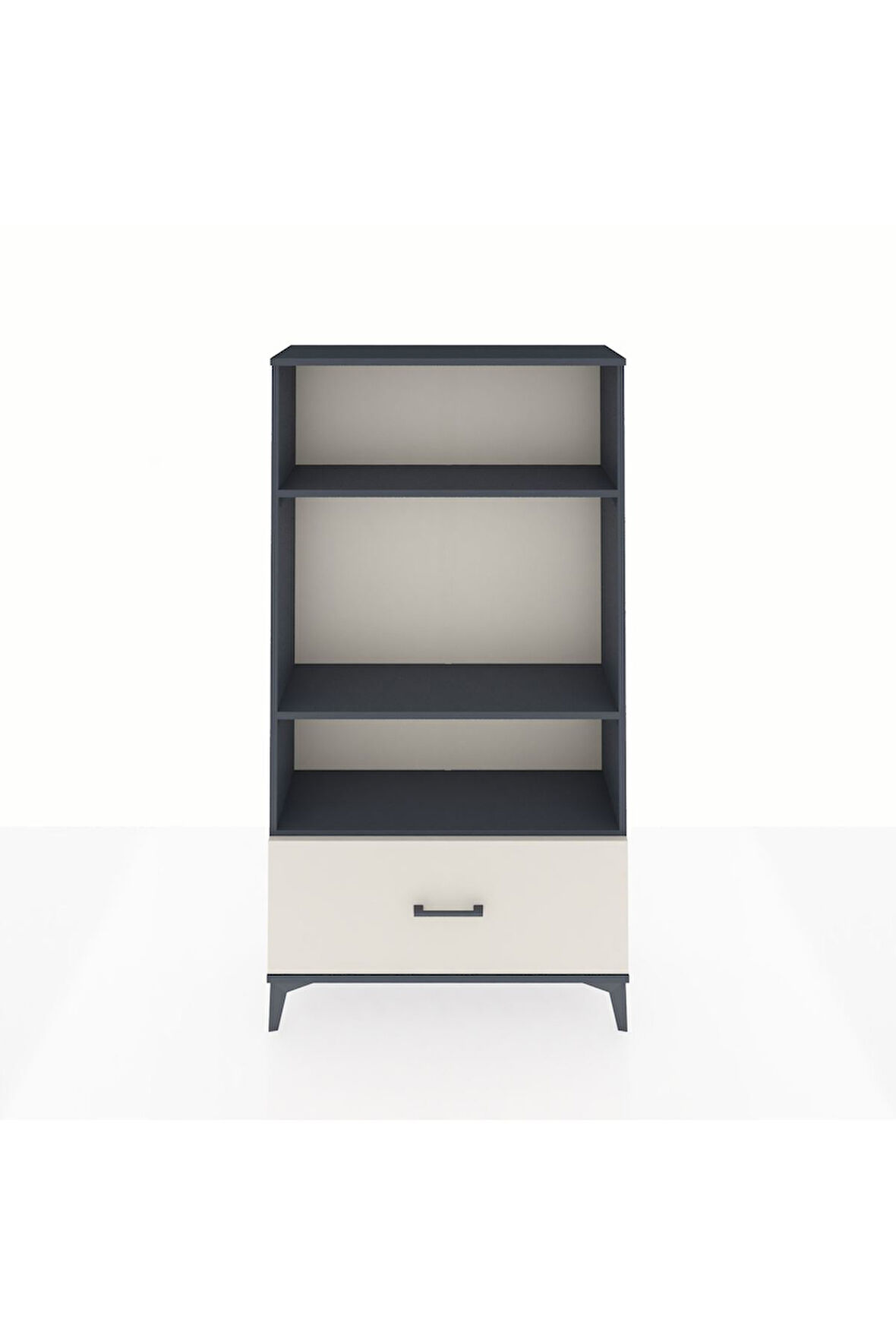 Arges Dolap 3 Raflı Tek Çekmeceli 88x30x163 Antrasit-Aytaşı