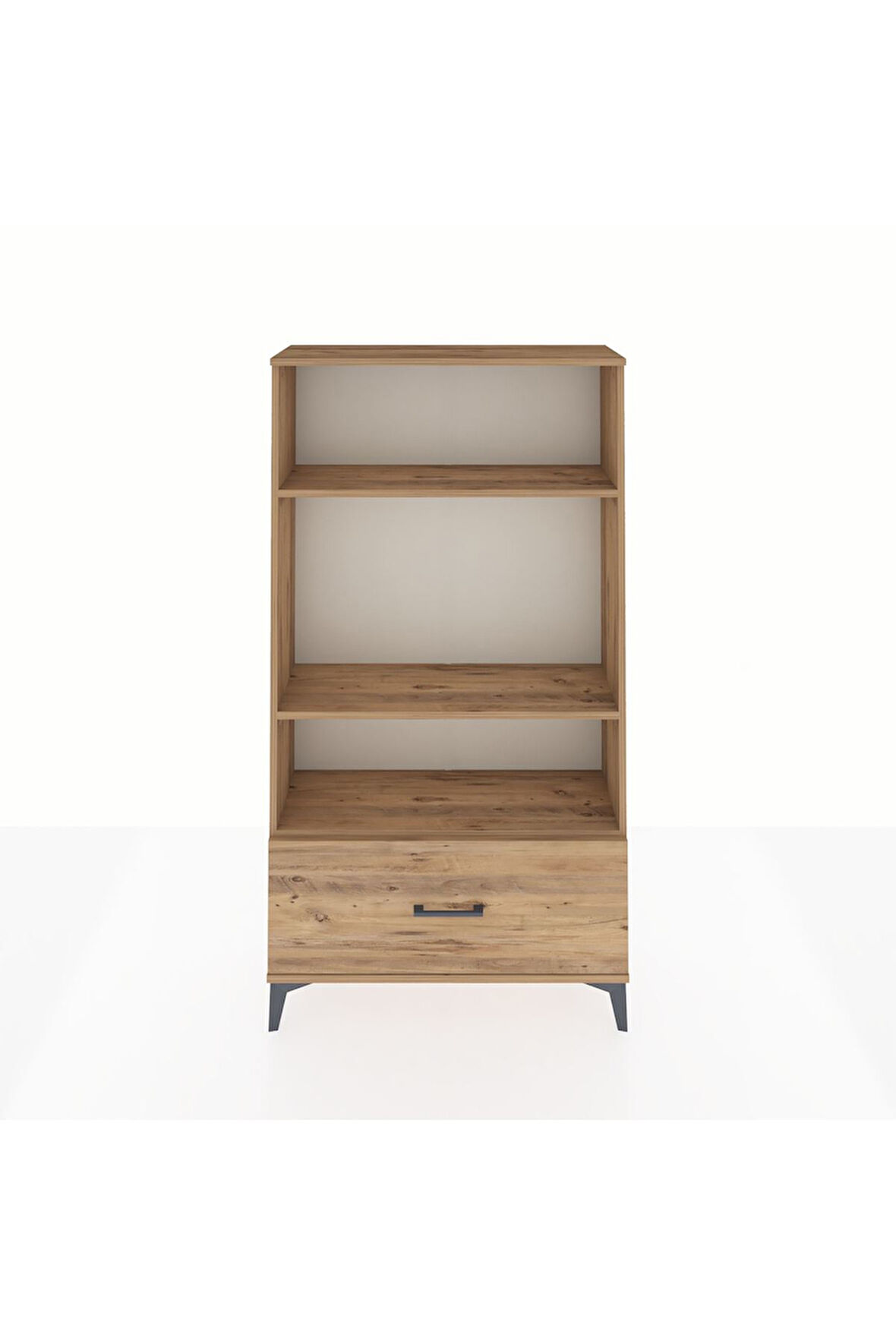 Arges Dolap 3 Raflı Tek Çekmeceli 88x30x163 Çam-Çam