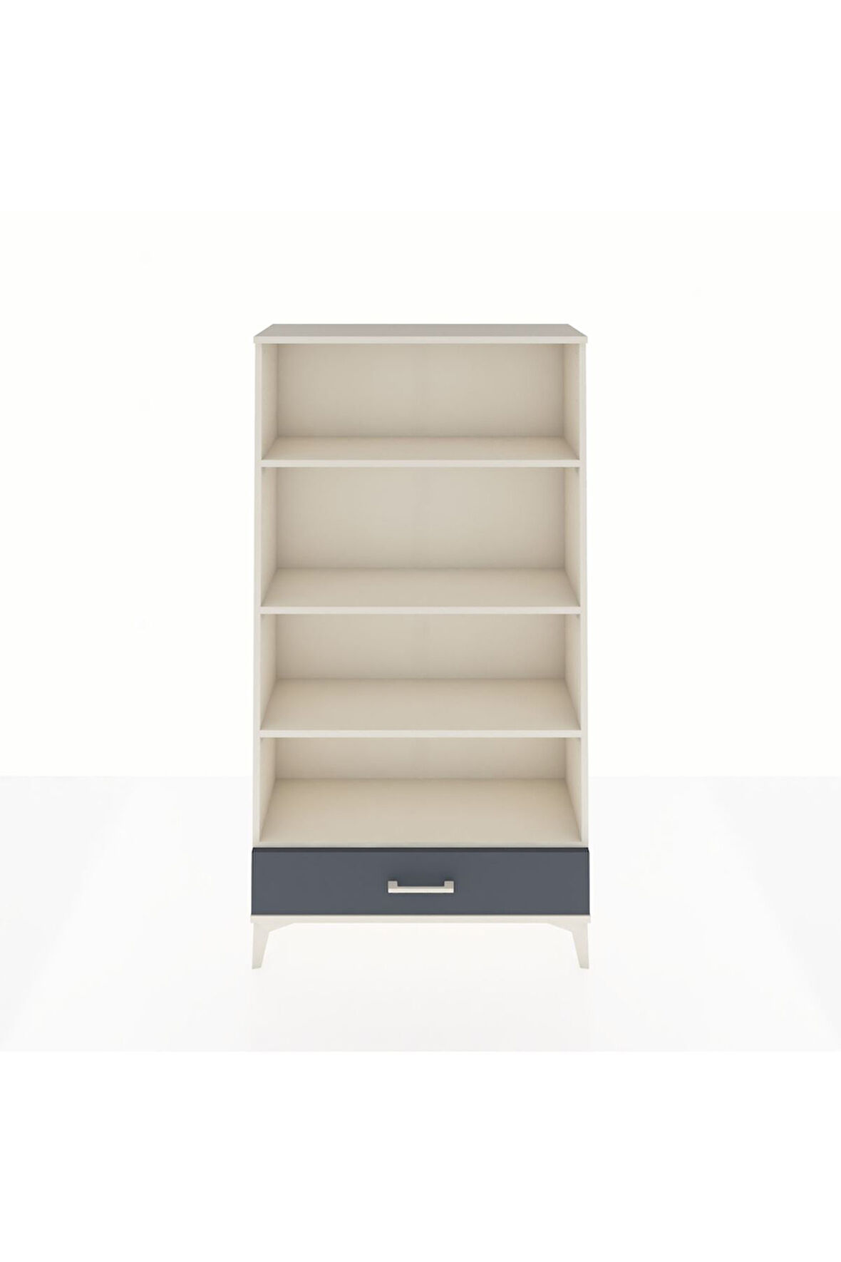 Arges Dolap 4 Raflı Tek Çekmeceli 88x30x163 Aytaşı-Antrasit