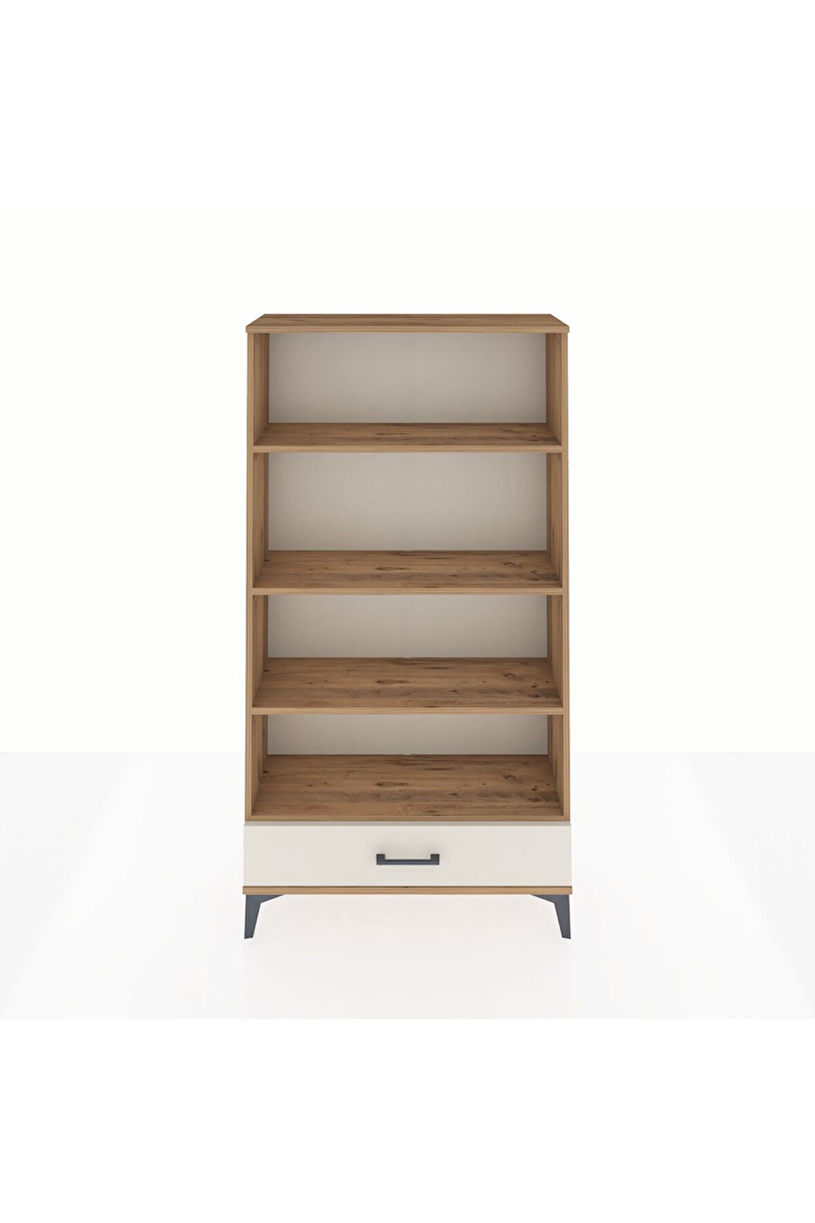 Arges Dolap 4 Raflı Tek Çekmeceli 88x30x163 Çam-Aytaşı