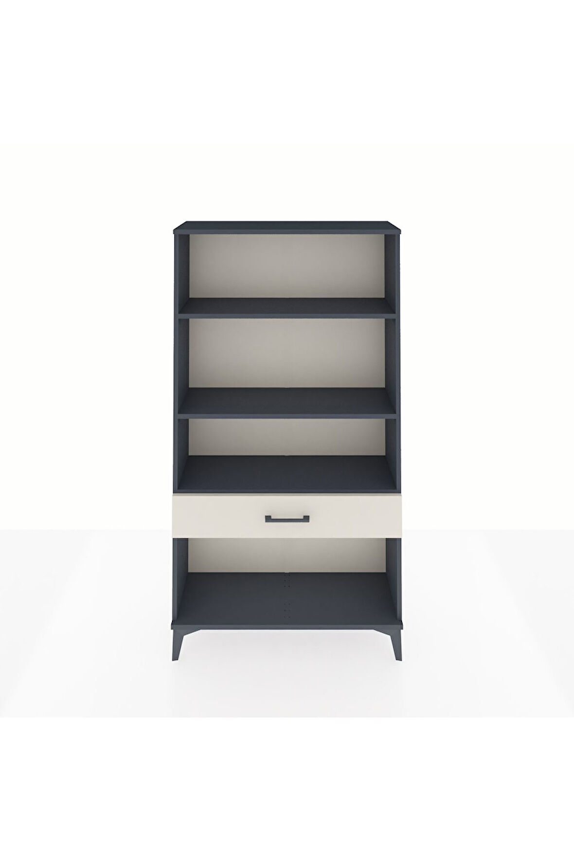 Arges Dolap 3 Raflı Tek Çekmeceli 88x30x163 Antrasit-Aytaşı