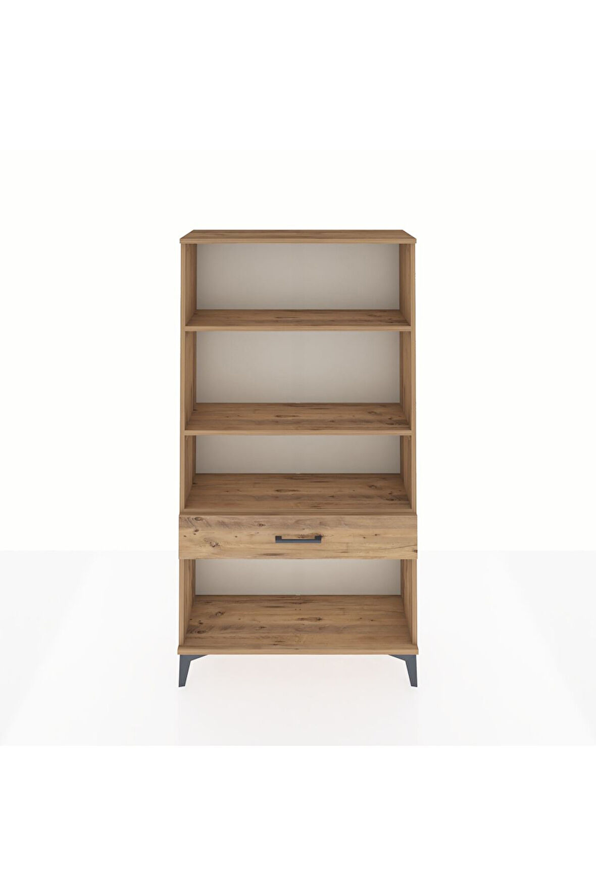 Arges Dolap 3 Raflı Tek Çekmeceli 88x30x163 Çam-Çam