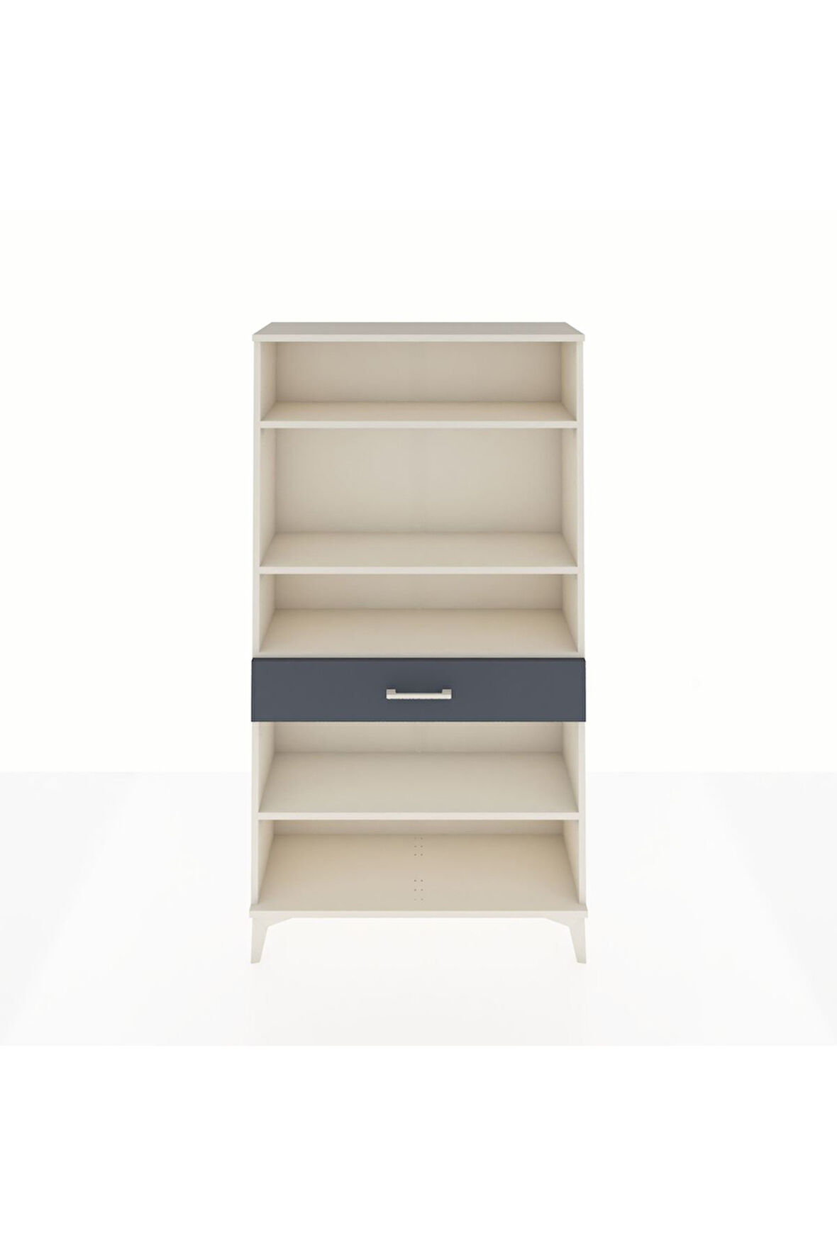 Arges Dolap 4 Raflı Tek Çekmeceli 88x30x163 Aytaşı-Antrasit