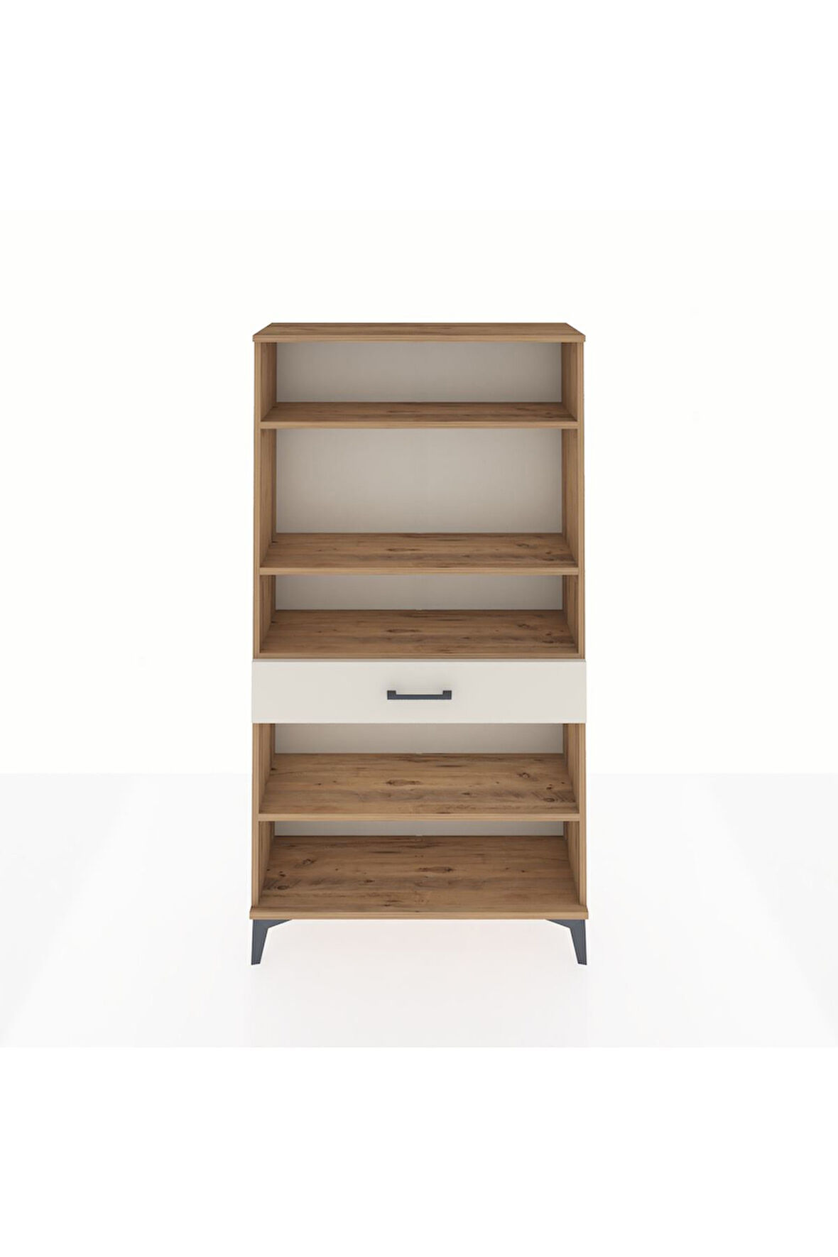 Arges Dolap 4 Raflı Tek Çekmeceli 88x30x163 Çam-Aytaşı