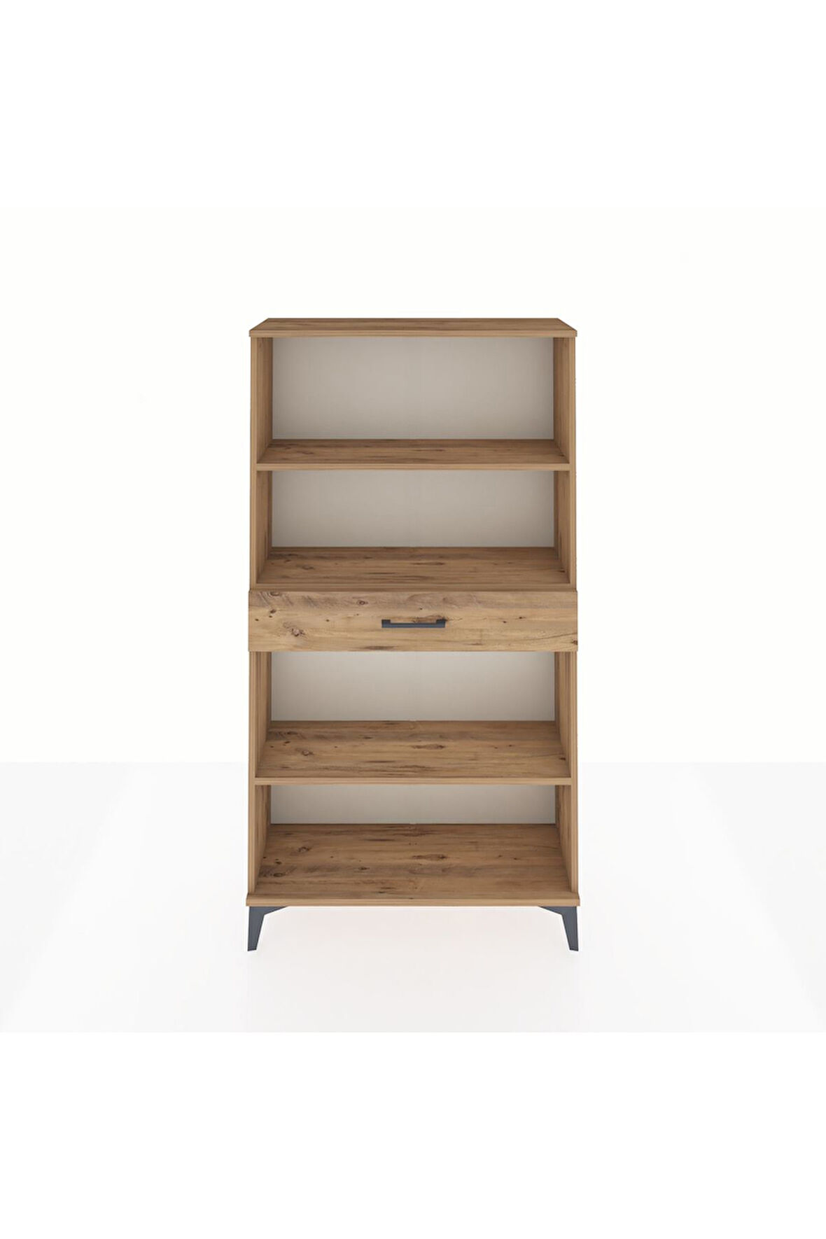 Arges Dolap 3 Raflı Tek Çekmeceli 88x30x163 Çam-Çam