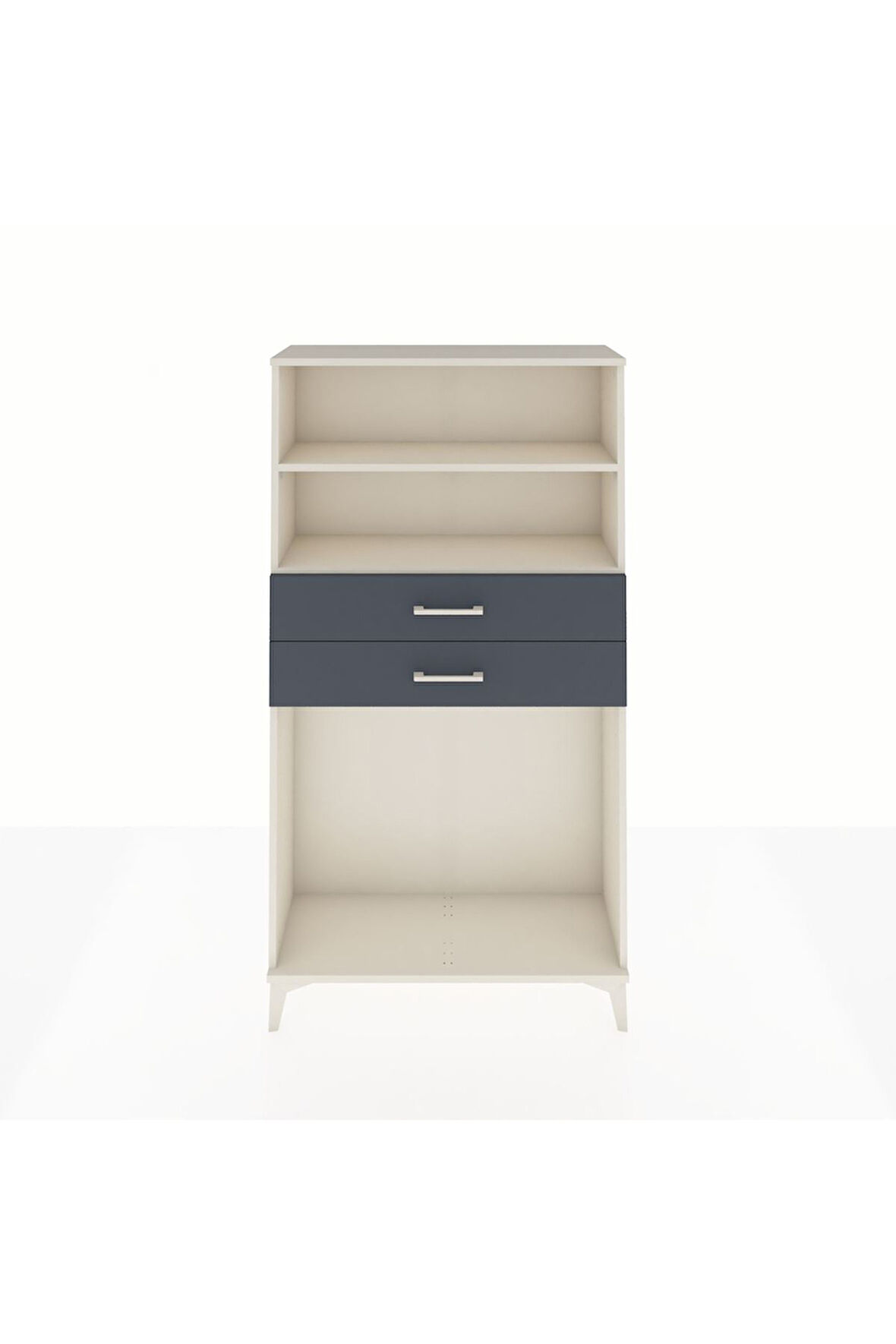 Arges Dolap 2 Raflı 2 Çekmeceli 88x30x163 Aytaşı-Antrasit