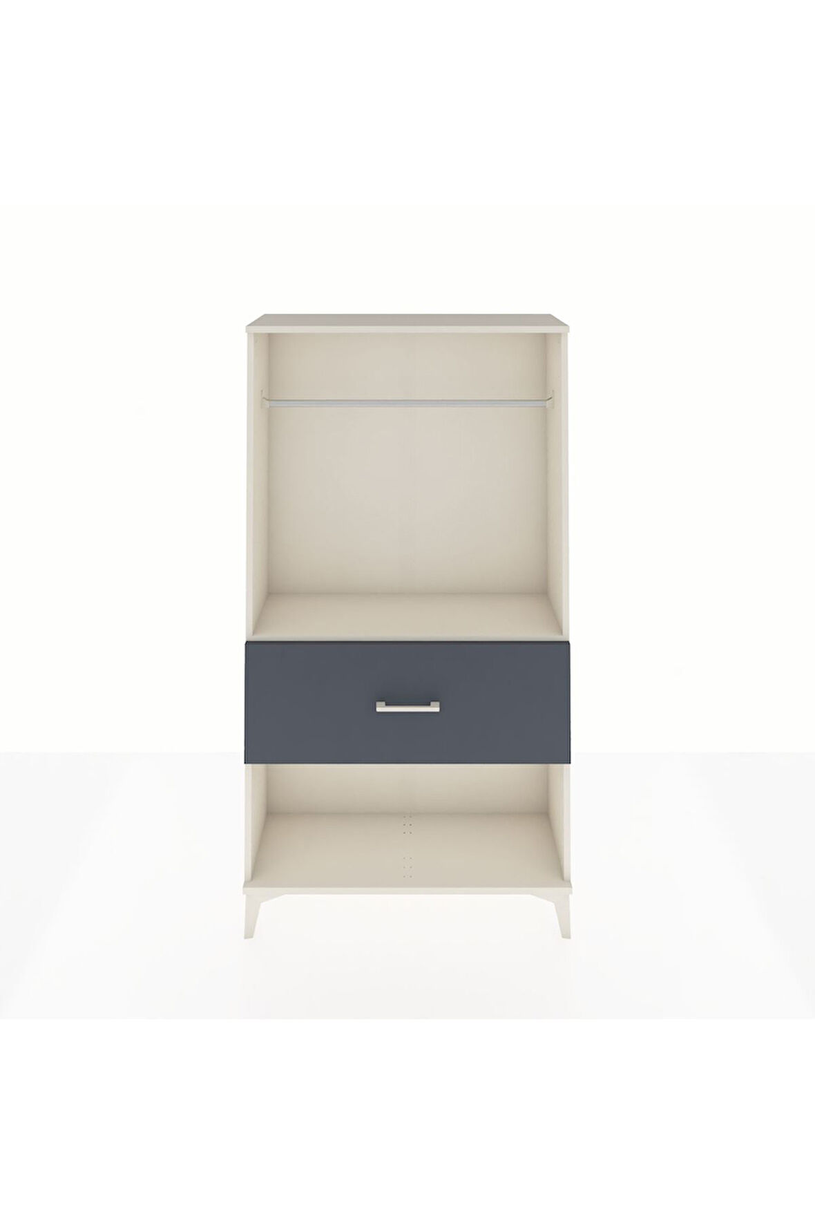 Arges Dolap Tek Raflı Tek Çekmeceli Tek Askılı 88x30x163 Aytaşı-Antrasit