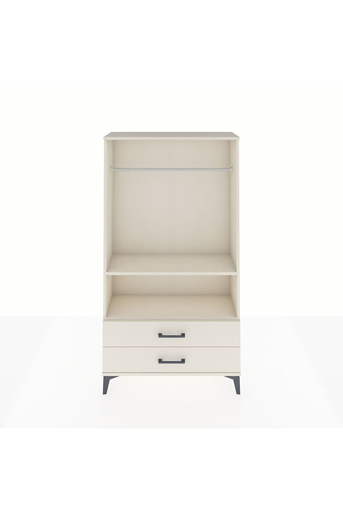 Arges Dolap 2 Raflı 2 Çekmeceli Tek Askılı 88x30x163 Aytaşı-Aytaşı
