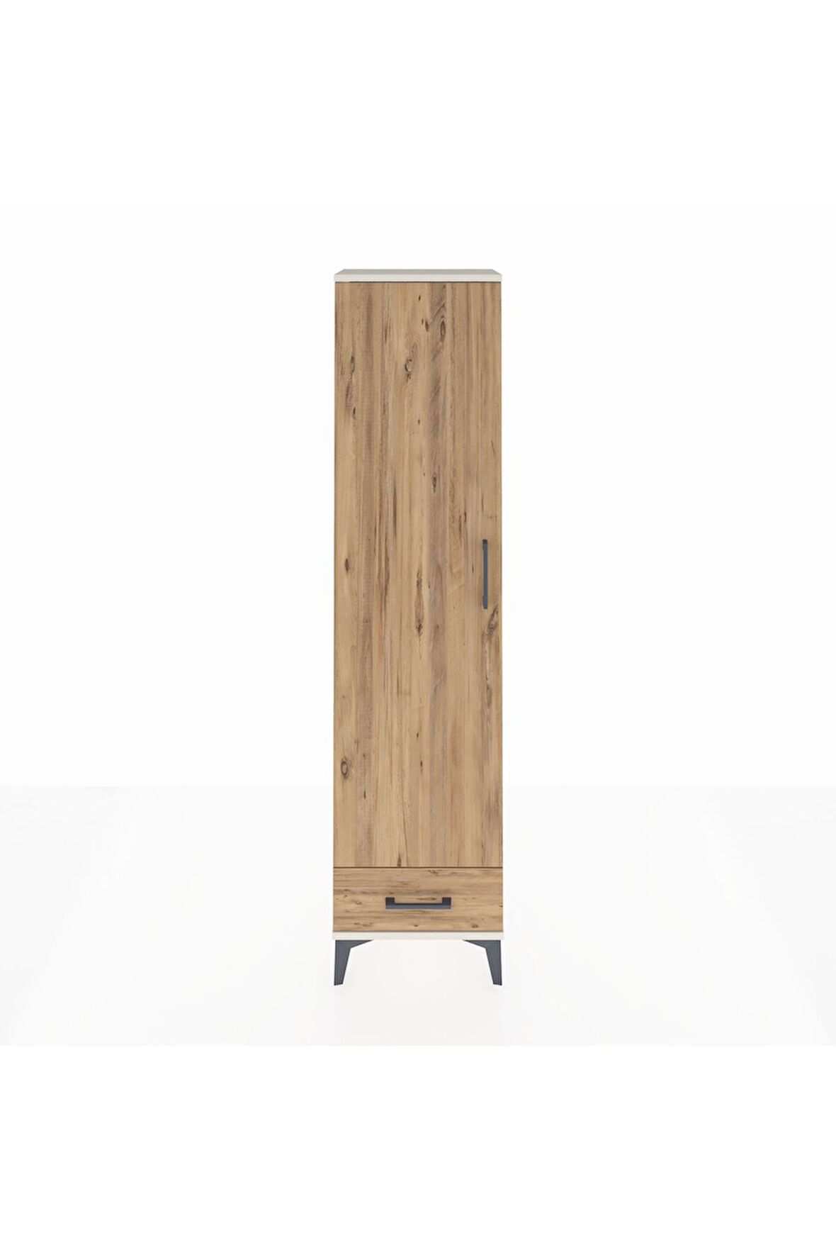 Arges Dolap 2 Raflı Tek Çekmeceli Tek Askılı 44x30x182 Aytaşı-Çam