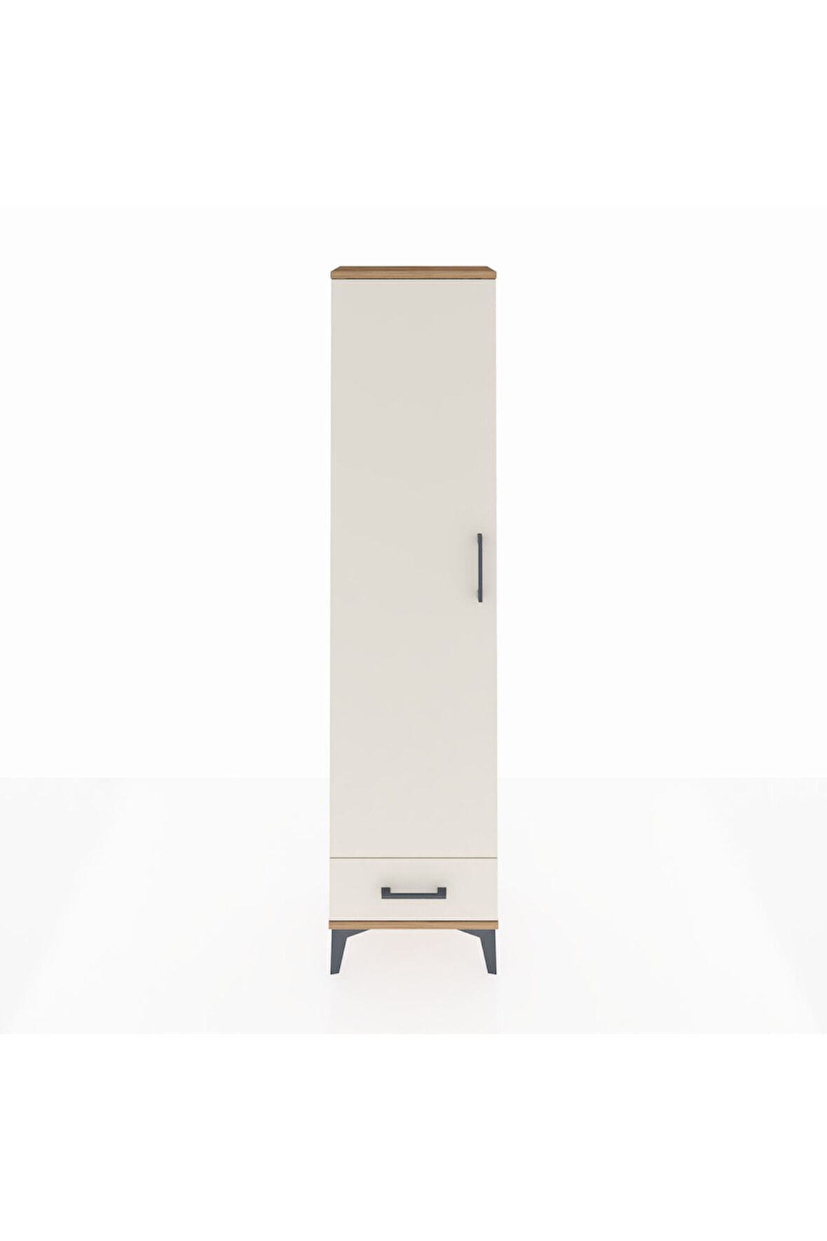 Arges Dolap 2 Raflı Tek Çekmeceli Tek Askılı 44x30x182 Çam-Aytaşı