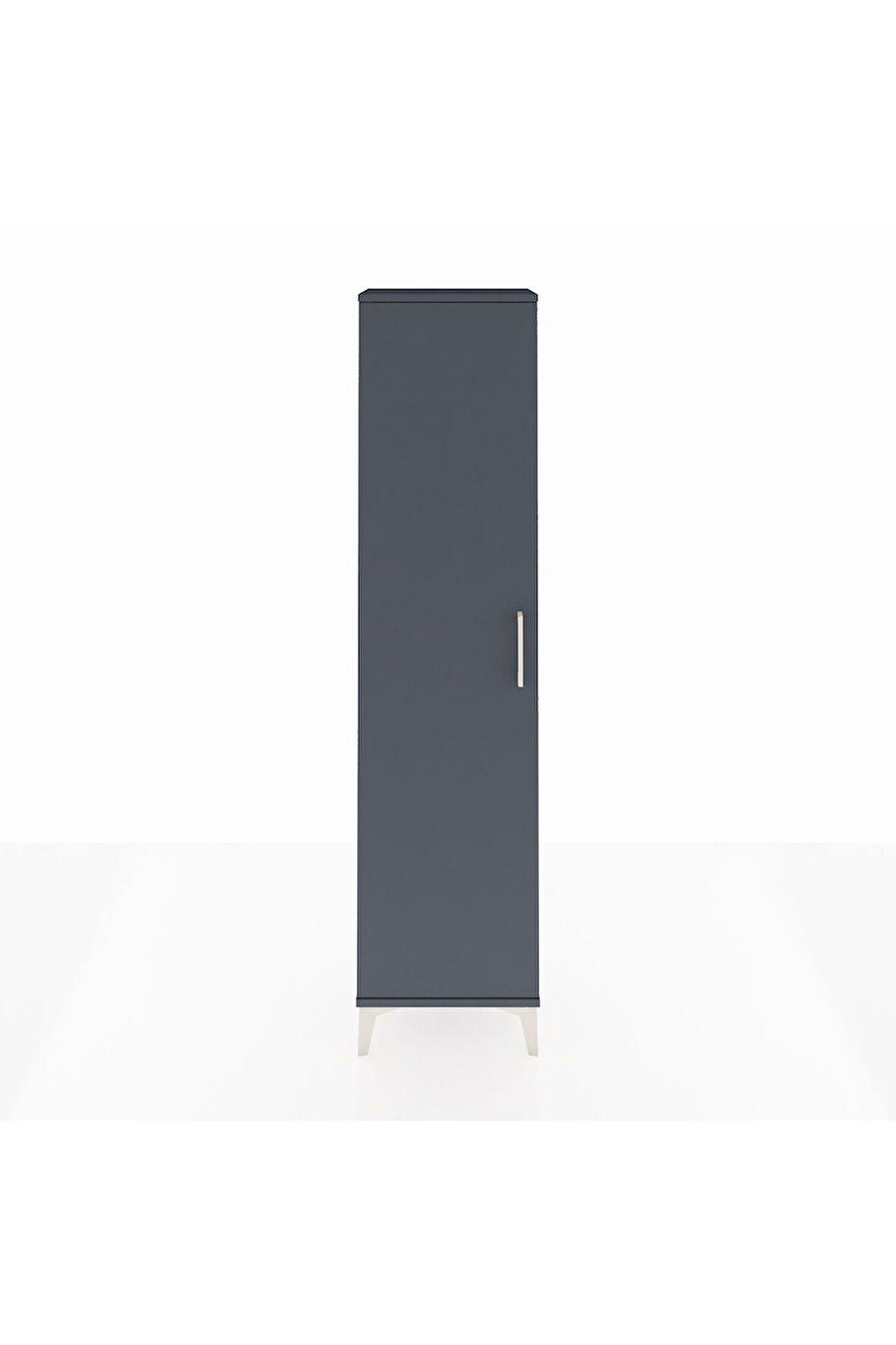 Arges Dolap Tek Raflı Tek Kapaklı Tek Askılı 44x30x182 Antrasit-Antrasit