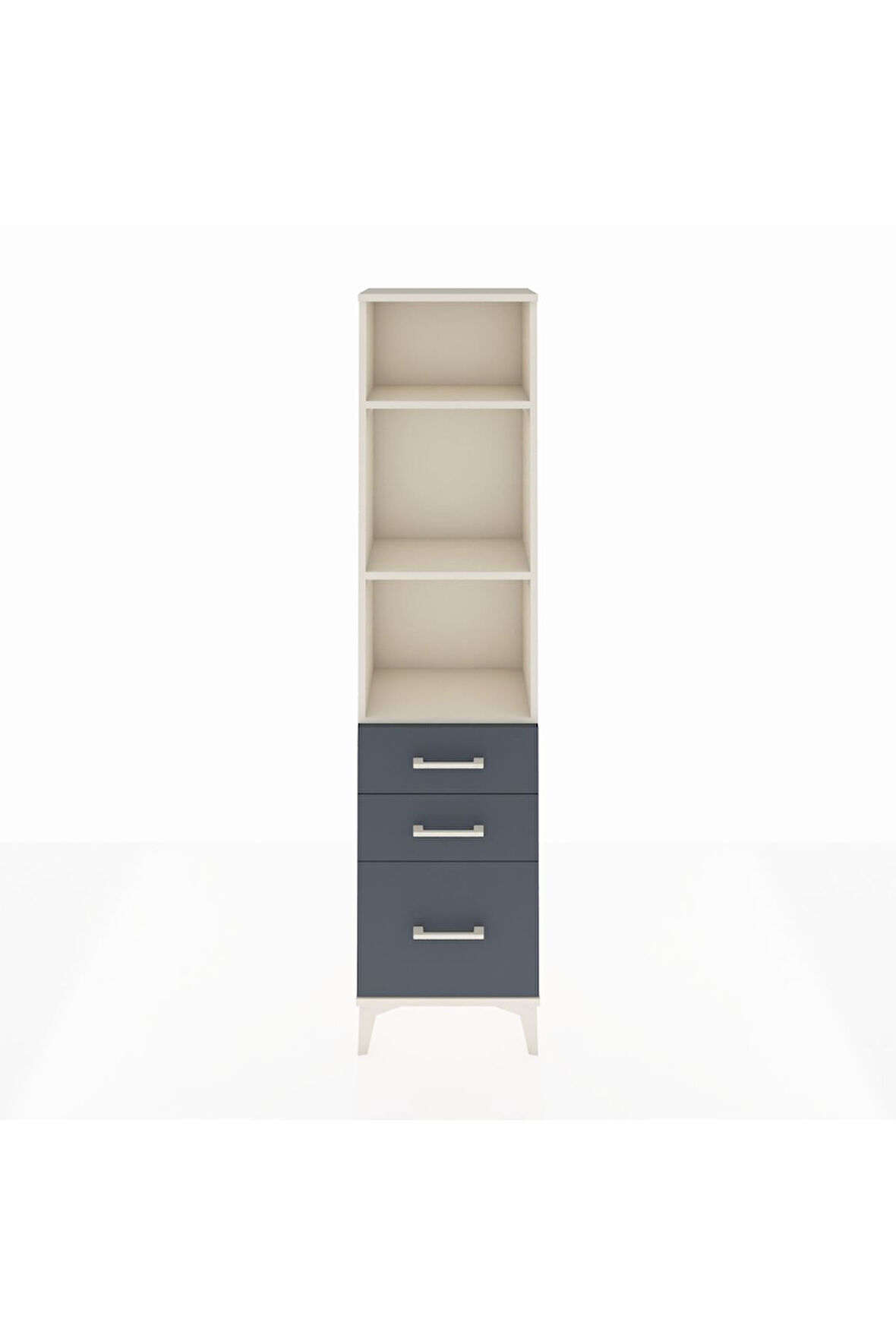 Arges Dolap 3 Raflı 3 Çekmeceli 44x30x182 Aytaşı-Antrasit