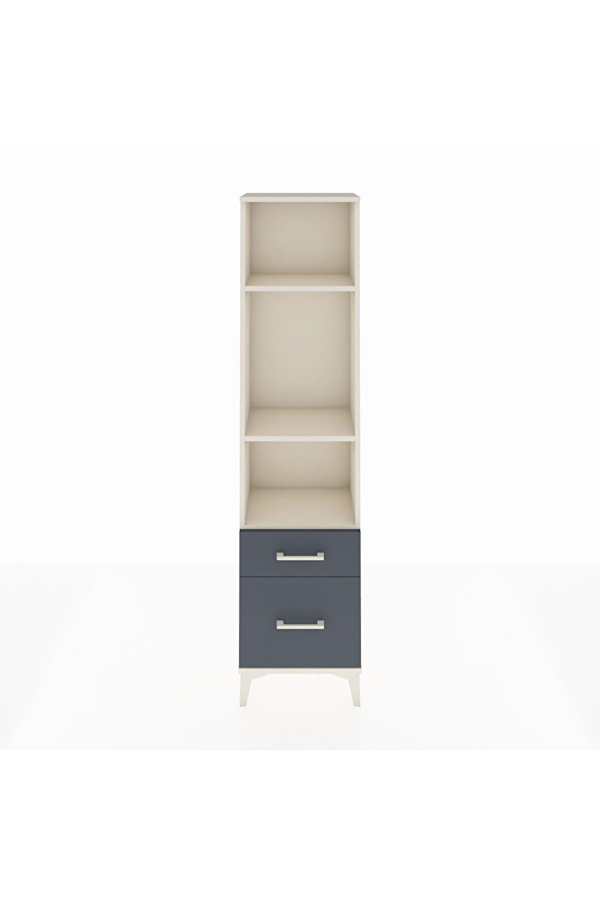 Arges Dolap 3 Raflı 2 Çekmeceli 44x30x182 Aytaşı-Antrasit