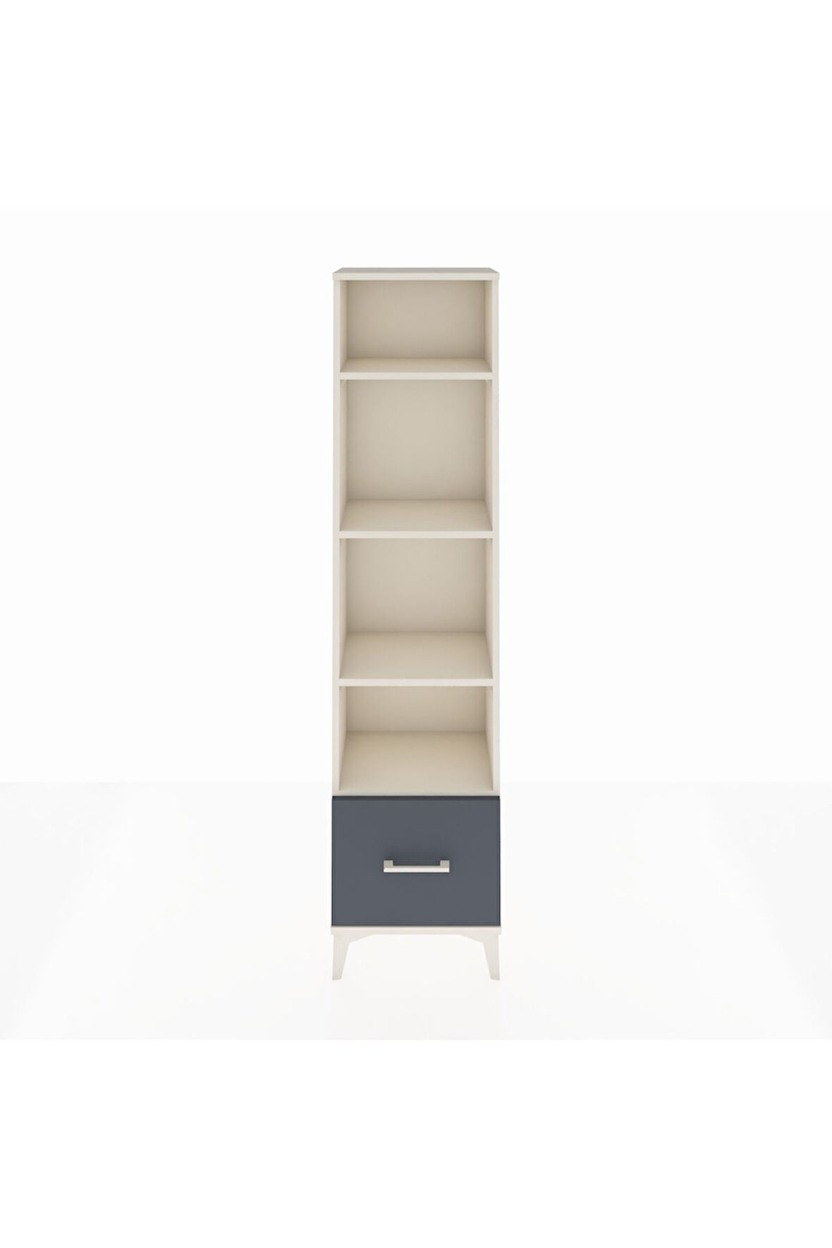 Arges Dolap 4 Raflı Tek Çekmeceli 44x30x182 Aytaşı-Antrasit